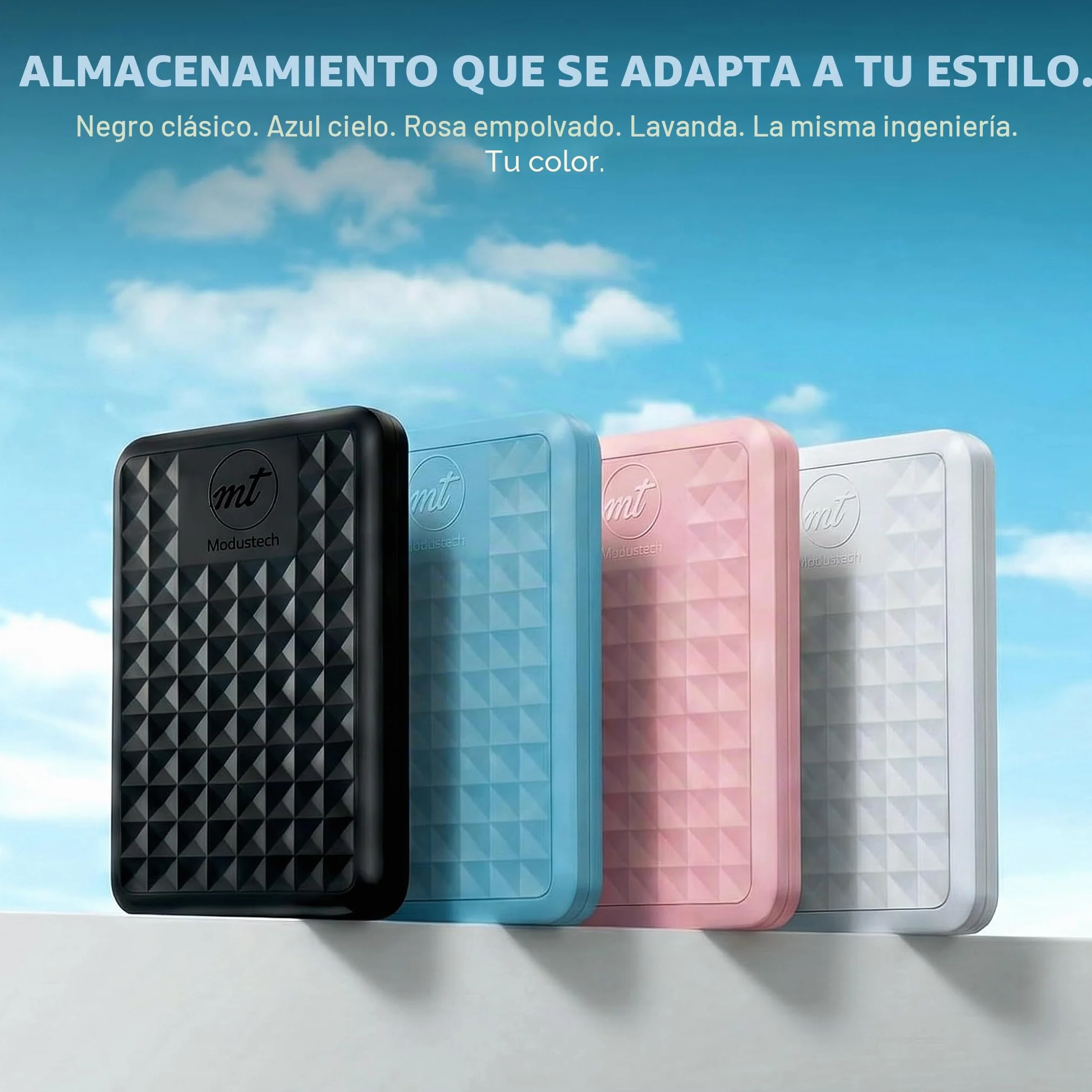 ModusTech Facet 1TB Disco Duro Externo Portátil USB-C/USB 3.1 — HDD Fino de 2,5 Pulgadas para Copias de Seguridad, Gaming, PC, Mac, Portátil, PS4, Xbox, Smart TV (Negro)