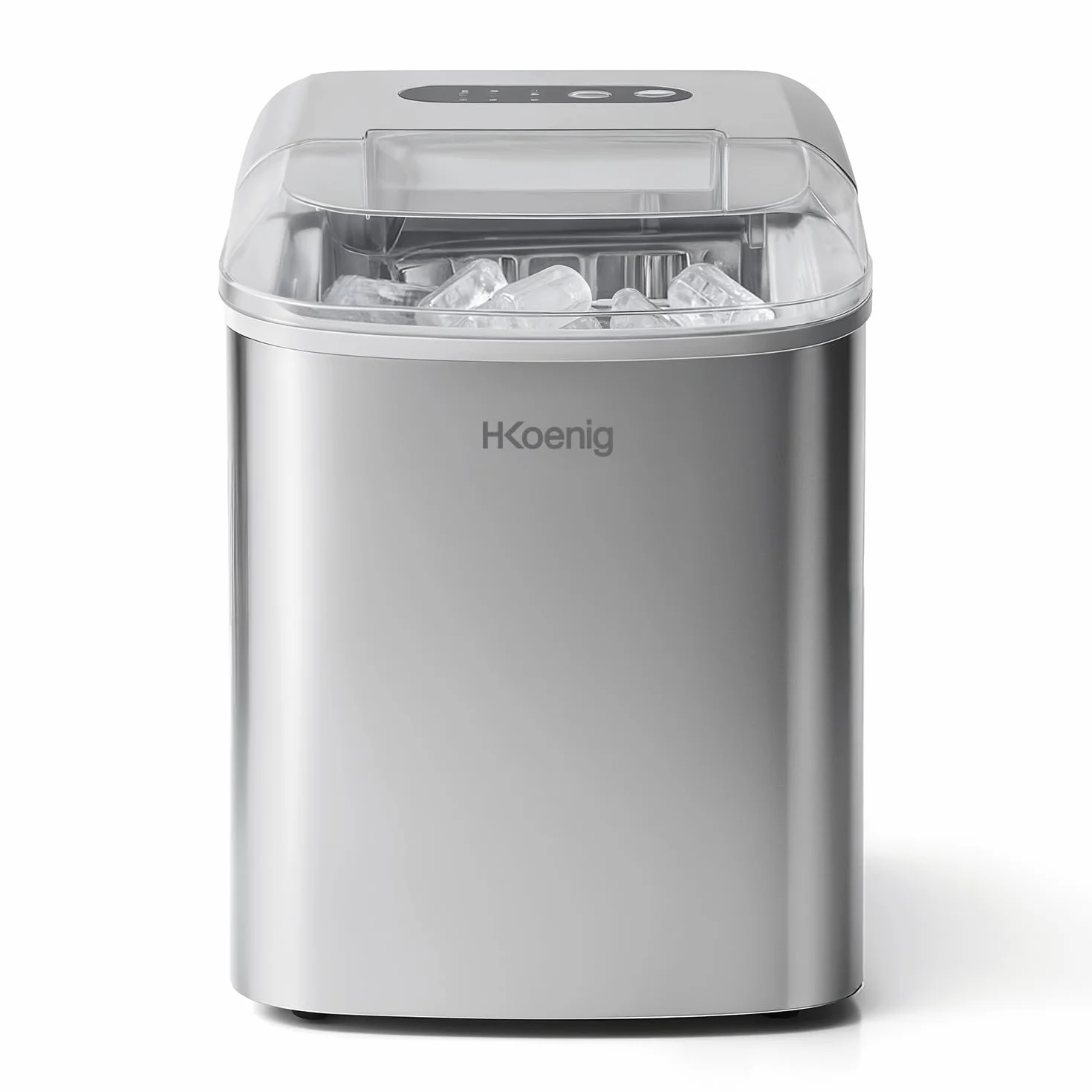 H.Koenig KB14 Máquina para Hacer Hielo Silenciosa 120 W 12 kg Acero Inoxidable Gris