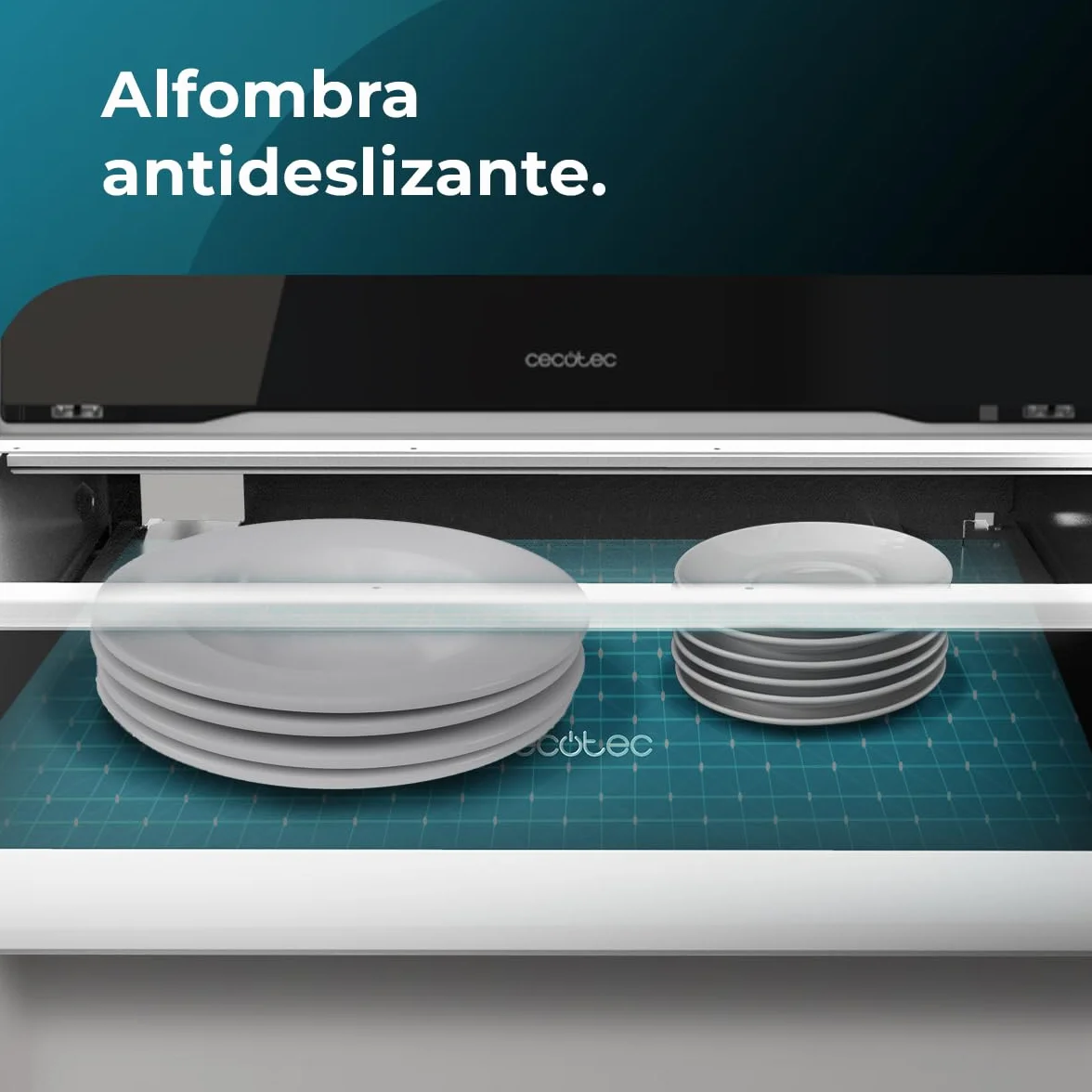Cecotec Bolero Hexa WD Edge Cajón Calientaplatos Integrable 60cm 470W Negro INOX