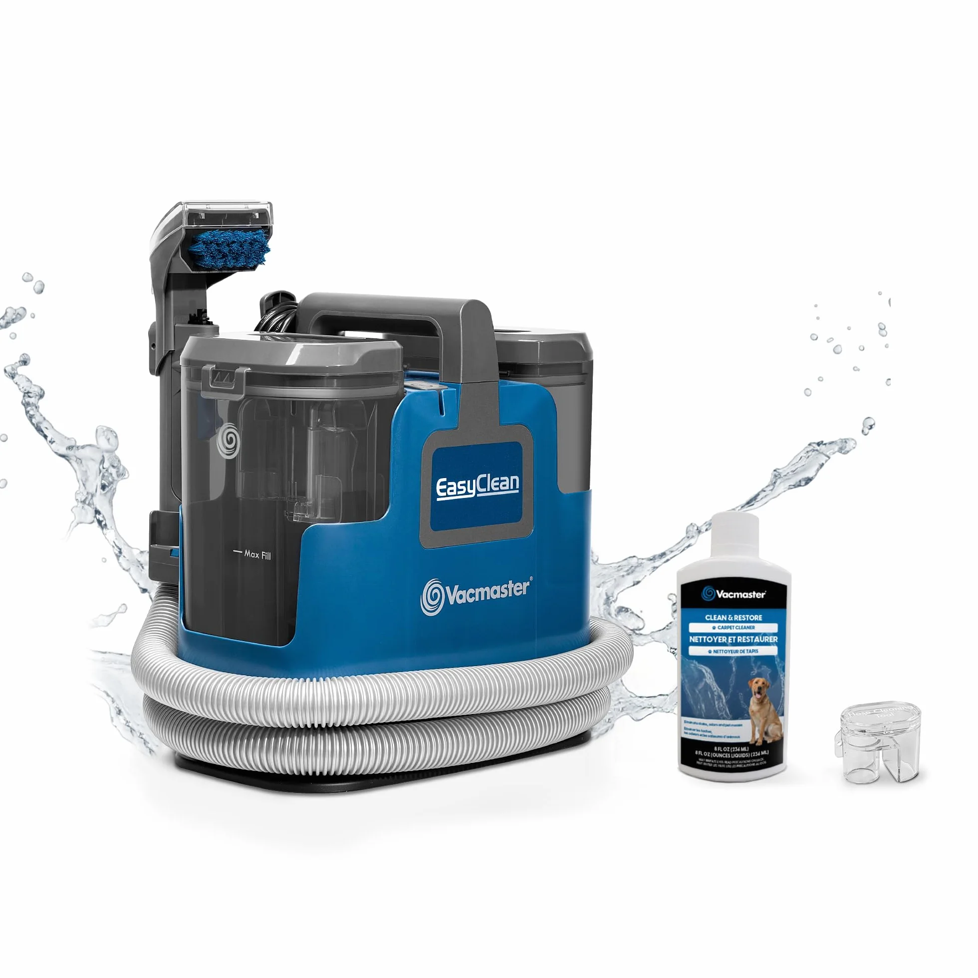 Vacmaster SCB0501 Aspirador de alfombras Limpiador de Manchas Multisuperficie para Alfombras, Moquetas, Tapicería, Escaleras y Coche 500W