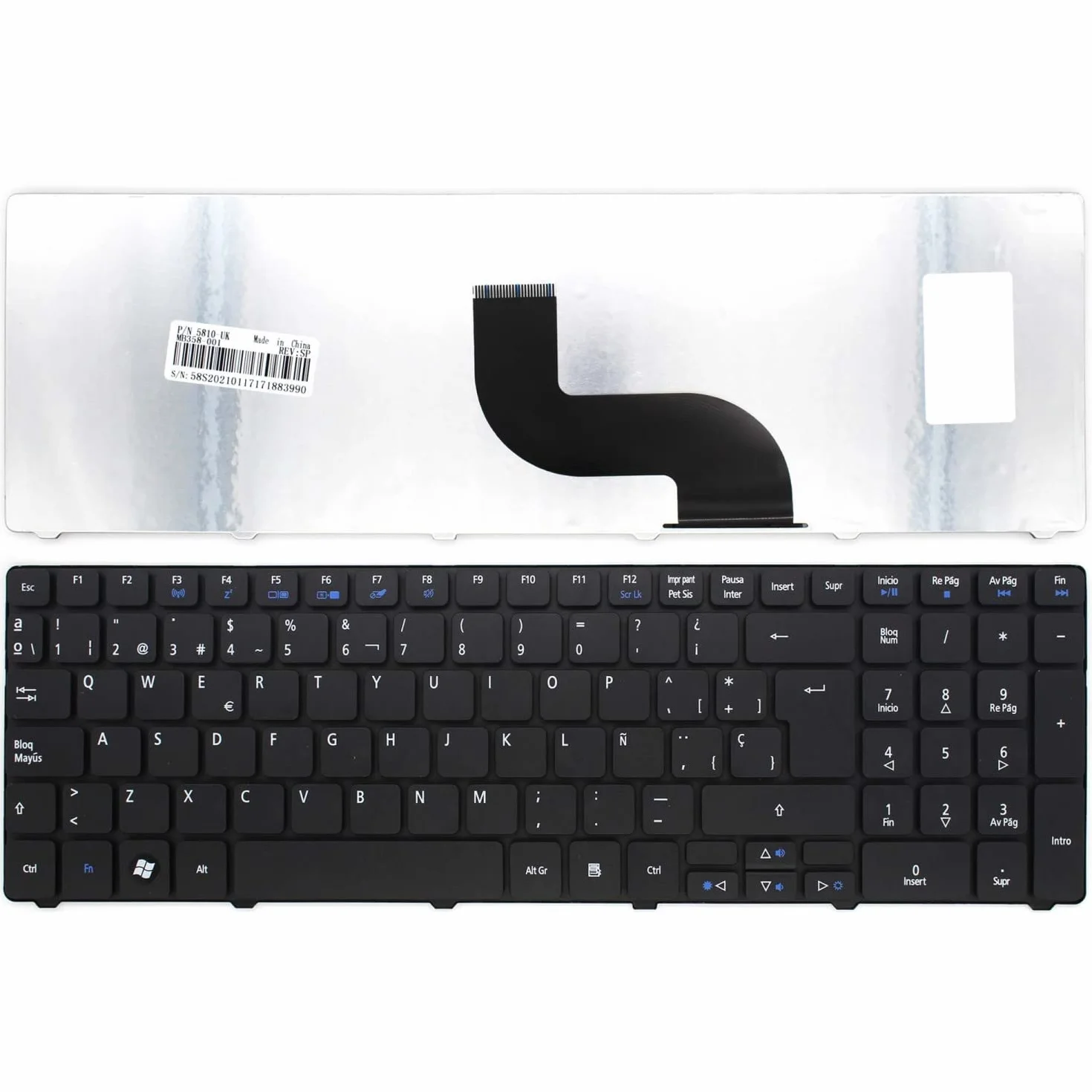 PORTATIL MOVIL - Teclado Compatible con Acer Aspire 5560G 5625 5625G 5733 5736Z 5738 5738DG 5738DZG 5738G 5738PG 5738PZG