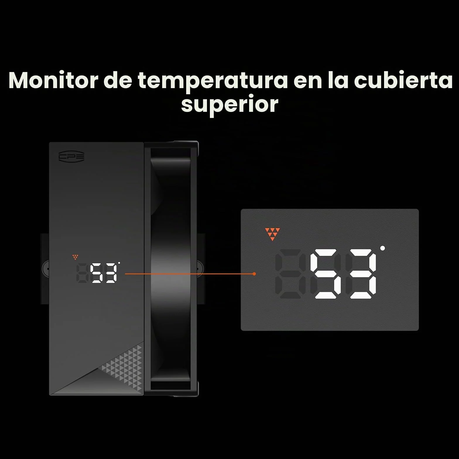 Disipador de CPU CPS RT500 Digital BK Disipador con pantalla digital, TDP 245W, 5 tubos de calor de 6 mm con ventiladores FDB de 120 mm compatible con AMD AM4/AM5, Intel LGA 115X/1200/1700/1851