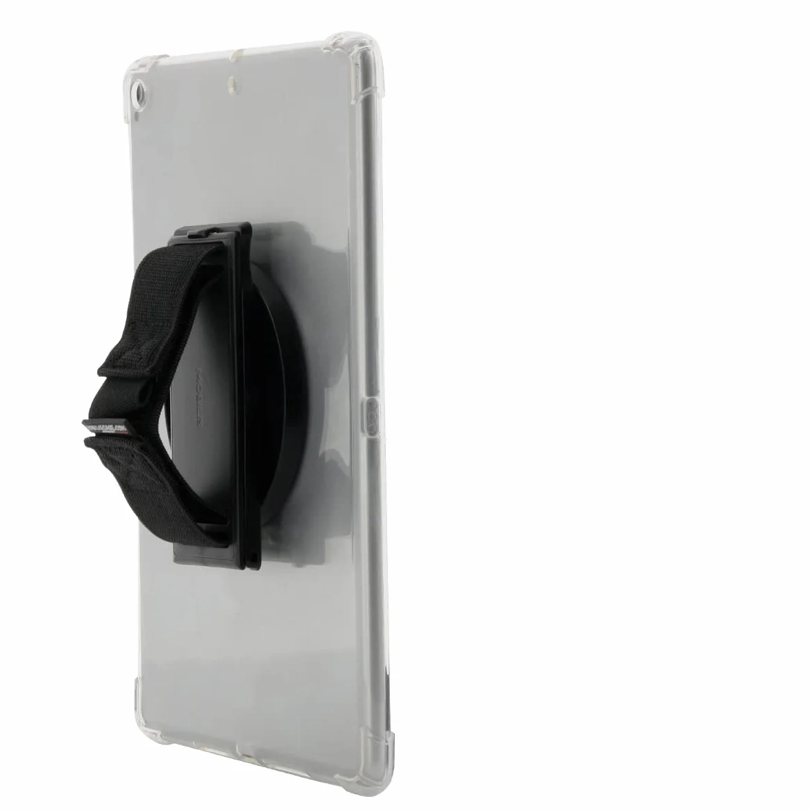 Mobilis Soporte Universal Giratorio para Tableta y iPad, Correa de Mano/Empuñadura de Agarre Ajustable, Rotación de 360°, Soporte para Lápiz, Tablet Grip, Negro