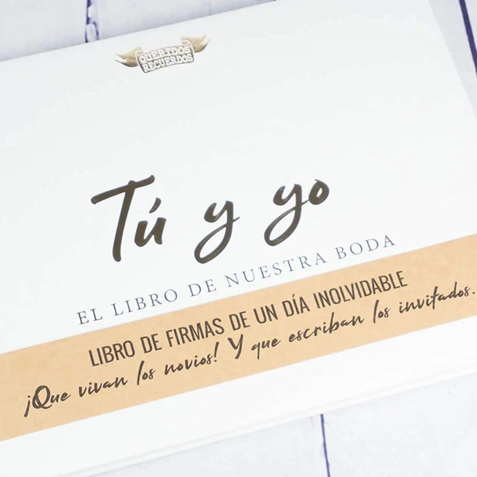 Libro de firmas de boda 'Tú y yo, el Libro de Nuestra Boda' para novios