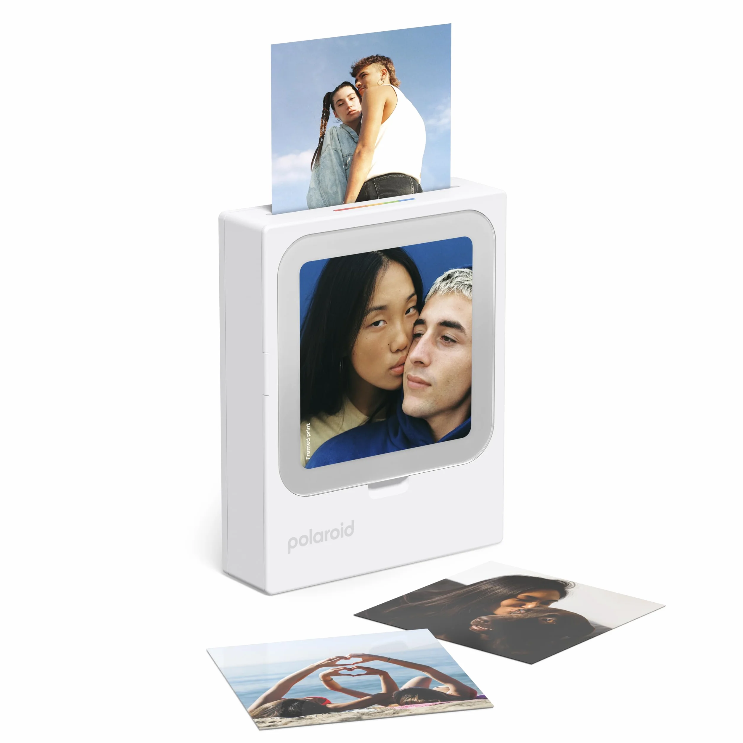 Polaroid - HiPrint 3x3 (7,6 cm x 7,6 cm) Paquete Impresora fotográfica Bluetooth de Bolsillo Blanca + 60 Hojas