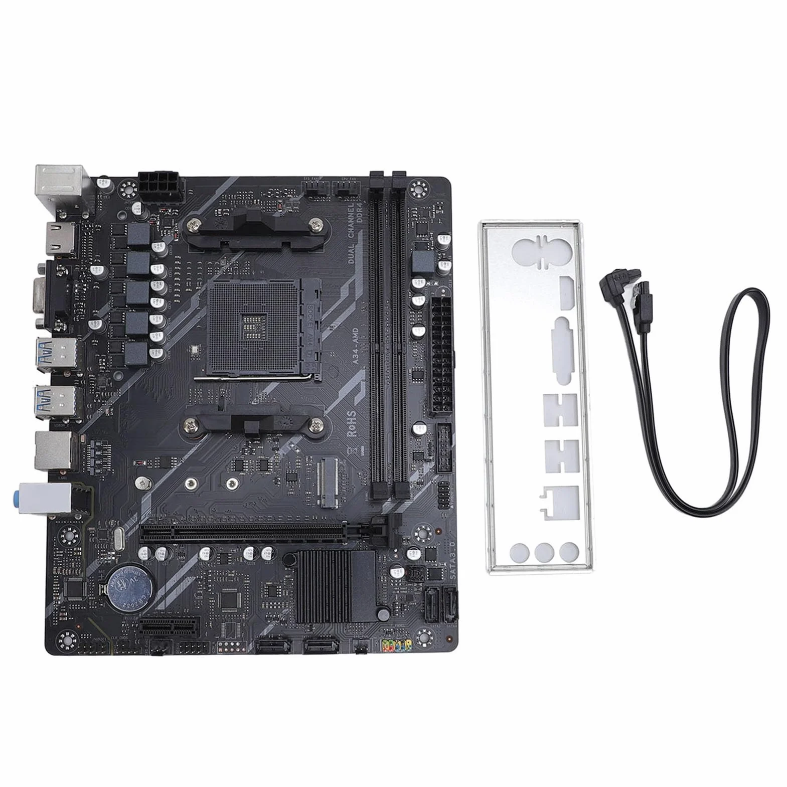 Placa Base B450, Memoria DDR4 de 2 Canales, PCIe Gen X16, Serial ATA 3.0, NGFF/NVME M.2, HDMI, VGA Interface Computer Footboard