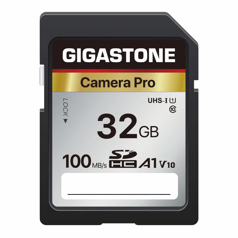 【5 Años Recuperación de Datos Gratis】 GIGASTONE 32GB SD Card 1 Minicase V10 SDHC Memory Card High Speed Full HD Video Compatible with Canon Sony Kodak Olympus Digital Camera