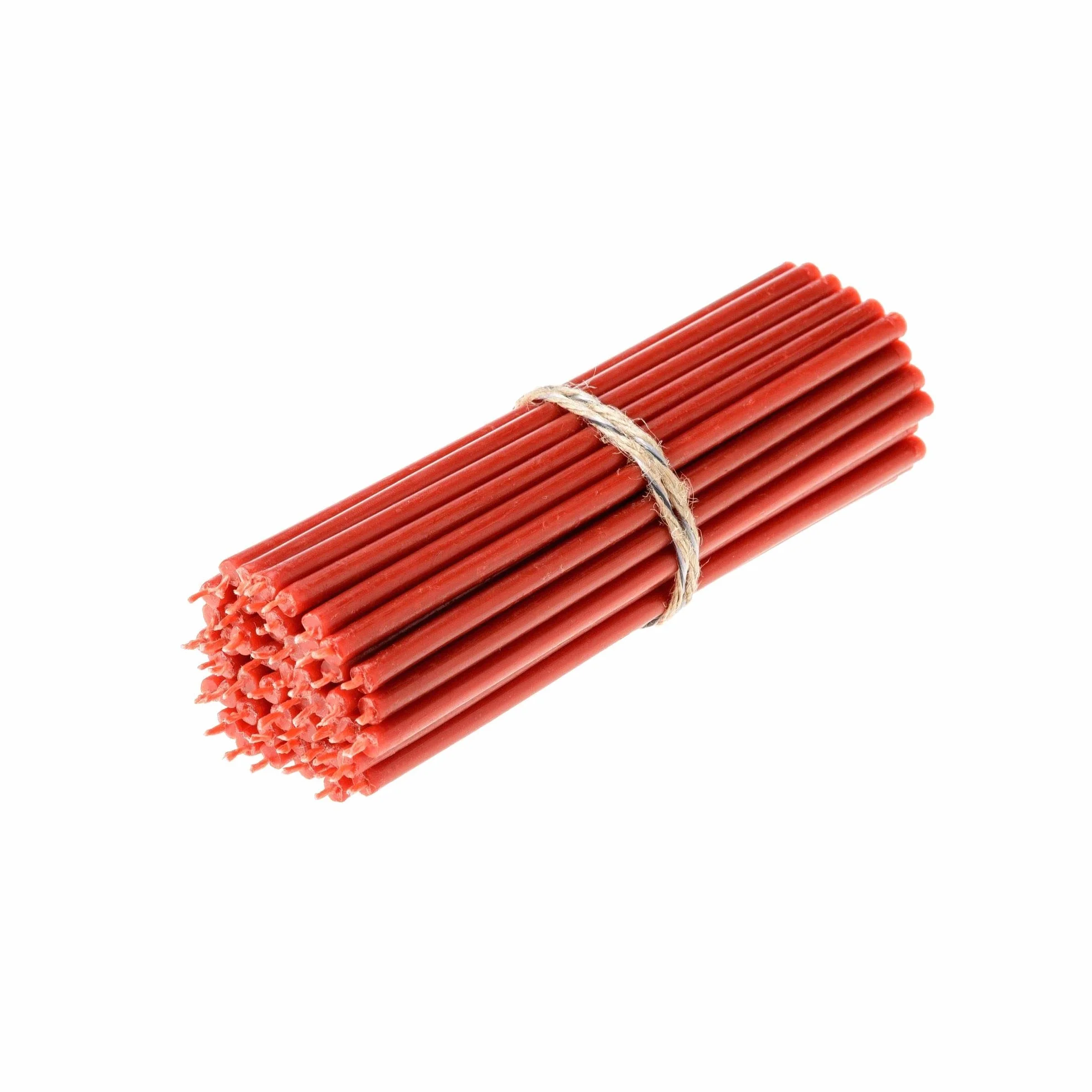 Danilovo Ritual Velas de cera de abeja rojo ortodoxe decoración 16 cm 50 unidades