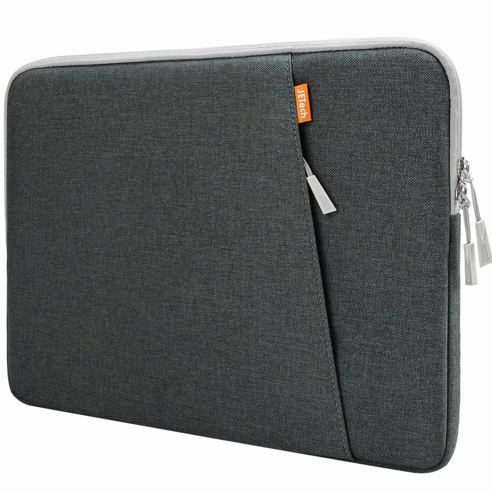 JETech Funda Portátiles para 16 Pulgadas MacBook Pro (M1-M5, 2019-2026), Estuche Bolsa Impermeable con Bolsillo, Compatible con 16 Pulgadas Notebook (Gris Oscuro)