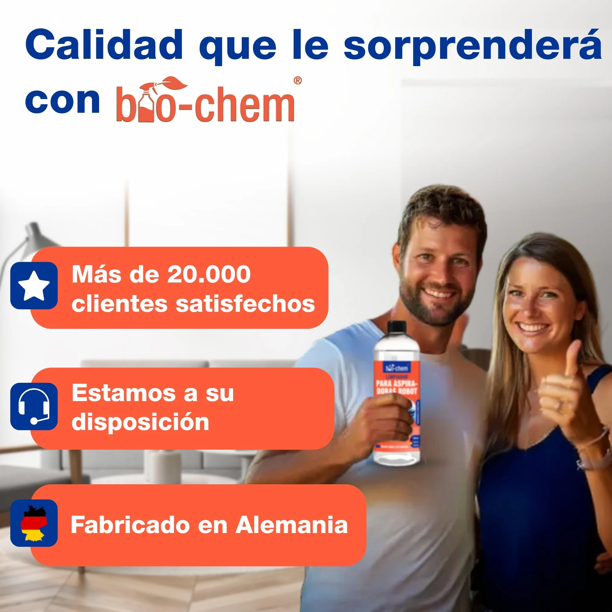 Limpiador Robot friegasuelos 750ml con Vaso dosificator ecológico para Aspirador