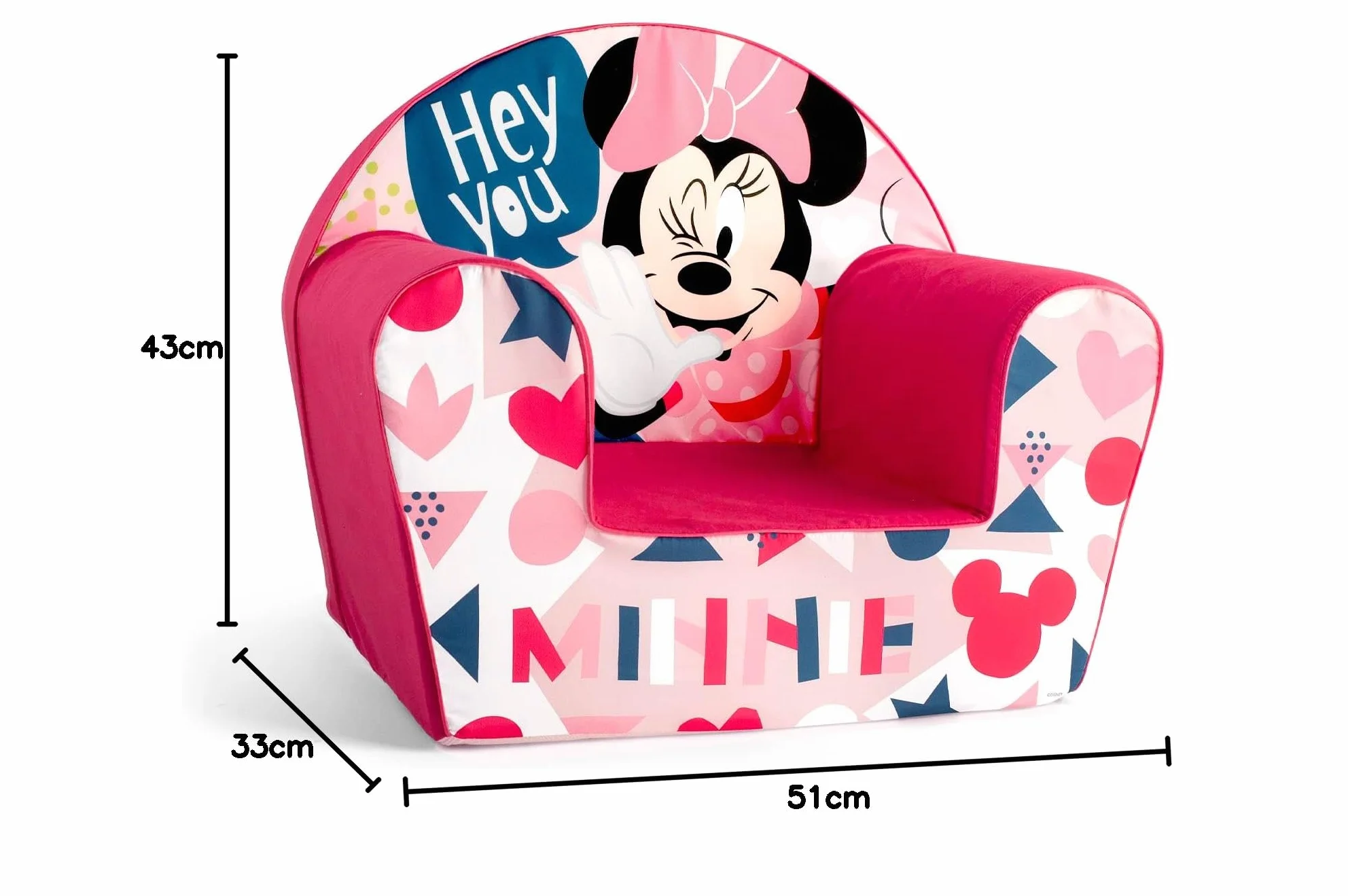 Lulabi Minnie Icon Sillón para niña Rosa 51x33x43 cm Algodón Esponja
