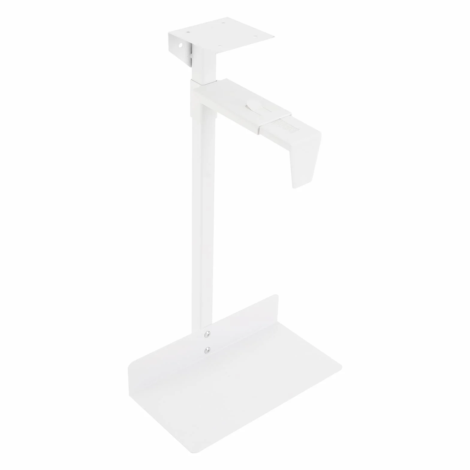 Soporte para PC, soporte de pared para PC, ajustable, soporte para PC bajo escritorio hasta 30 kg, color blanco