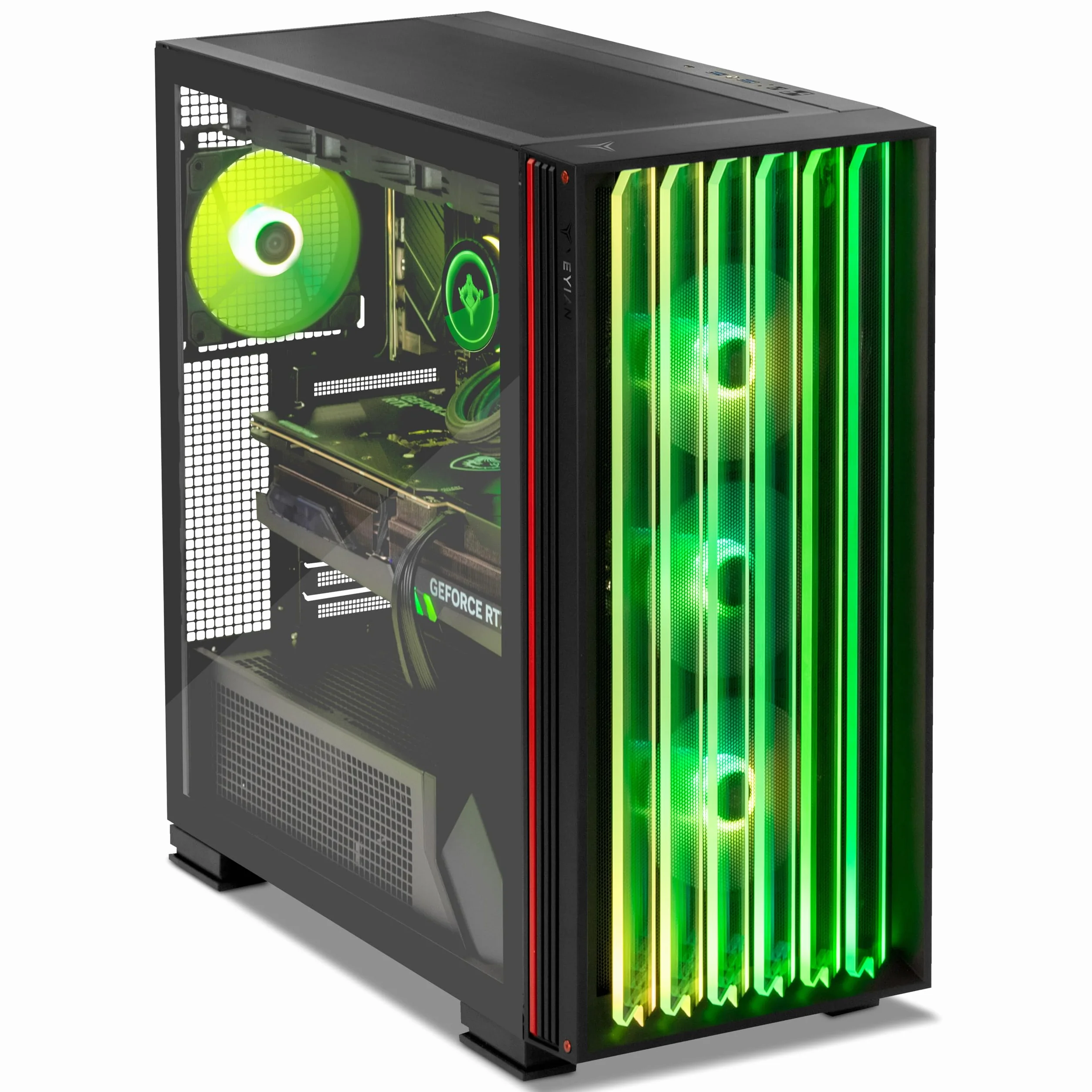 YEYIAN PC Gamer Mirage X | Intel Core i7-14700F 20 Cores up to 5.4 GHz | NVIDIA GeForce RTX 5070 12GB GDDR7 | 32GB DDR5 6000MHz | SSD 1TB NVMe Gen4 | Win 11 Pro