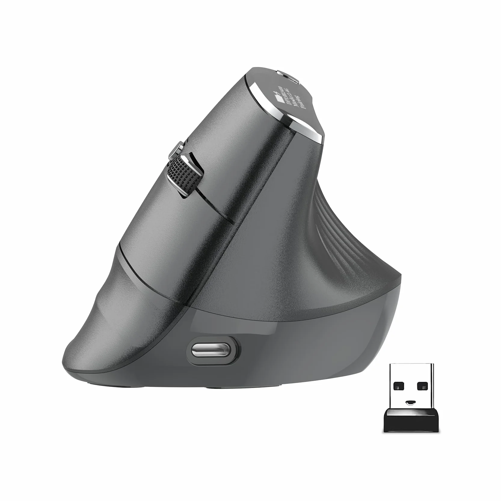 Eelexa Ratón vertical ergonómico: 2.4 G Bluetooth de modo dual, ratón óptico para computadora, mouse inalámbrico recargable, compatible con Windows y Mac OS