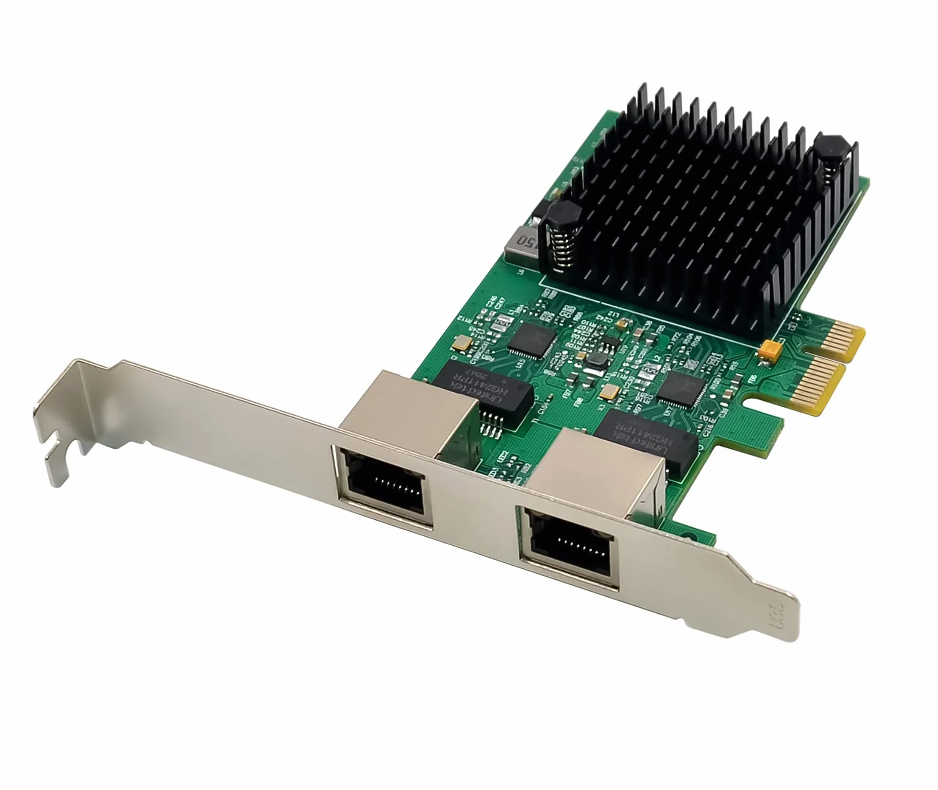 Adaptador de red PCIe de doble puerto 2.5GBase-T RTL8125B 2500/1000/100Mbps PCI Express Gigabit Ethernet NIC Controlador LAN RJ45