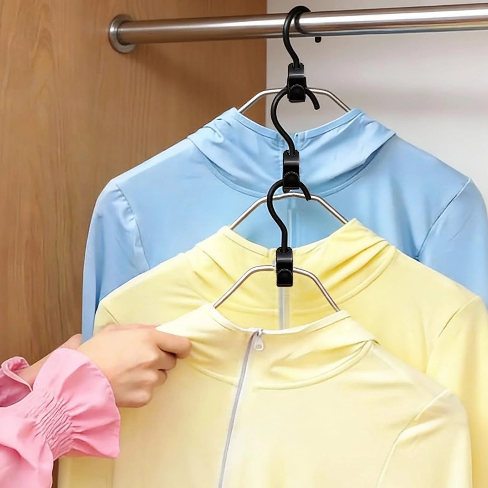 Ganchos Ahorradores de Espacio, Gancho Perchas Plastico, Multiperchas para Colgar Ropa, Organizadores de Armario
