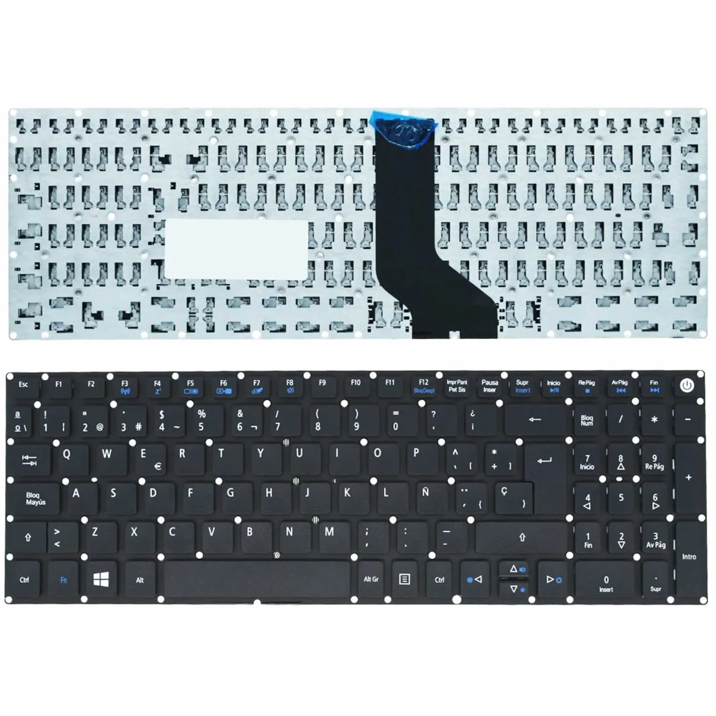 PORTATIL MOVIL - Teclado Compatible con Acer Aspire ES 15 ES1-572 LV5T_A51B