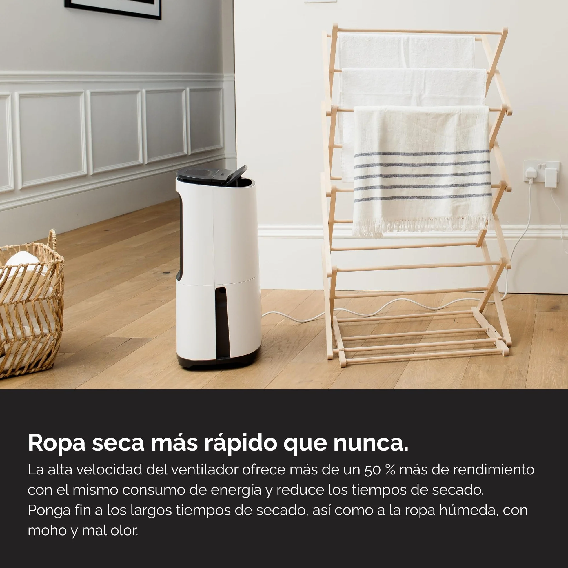MeacoDry Arete Two 20L Deshumidificador Purificador Silencioso 38 dB App Móvil Alexa Filtro HEPA Secado Ropa