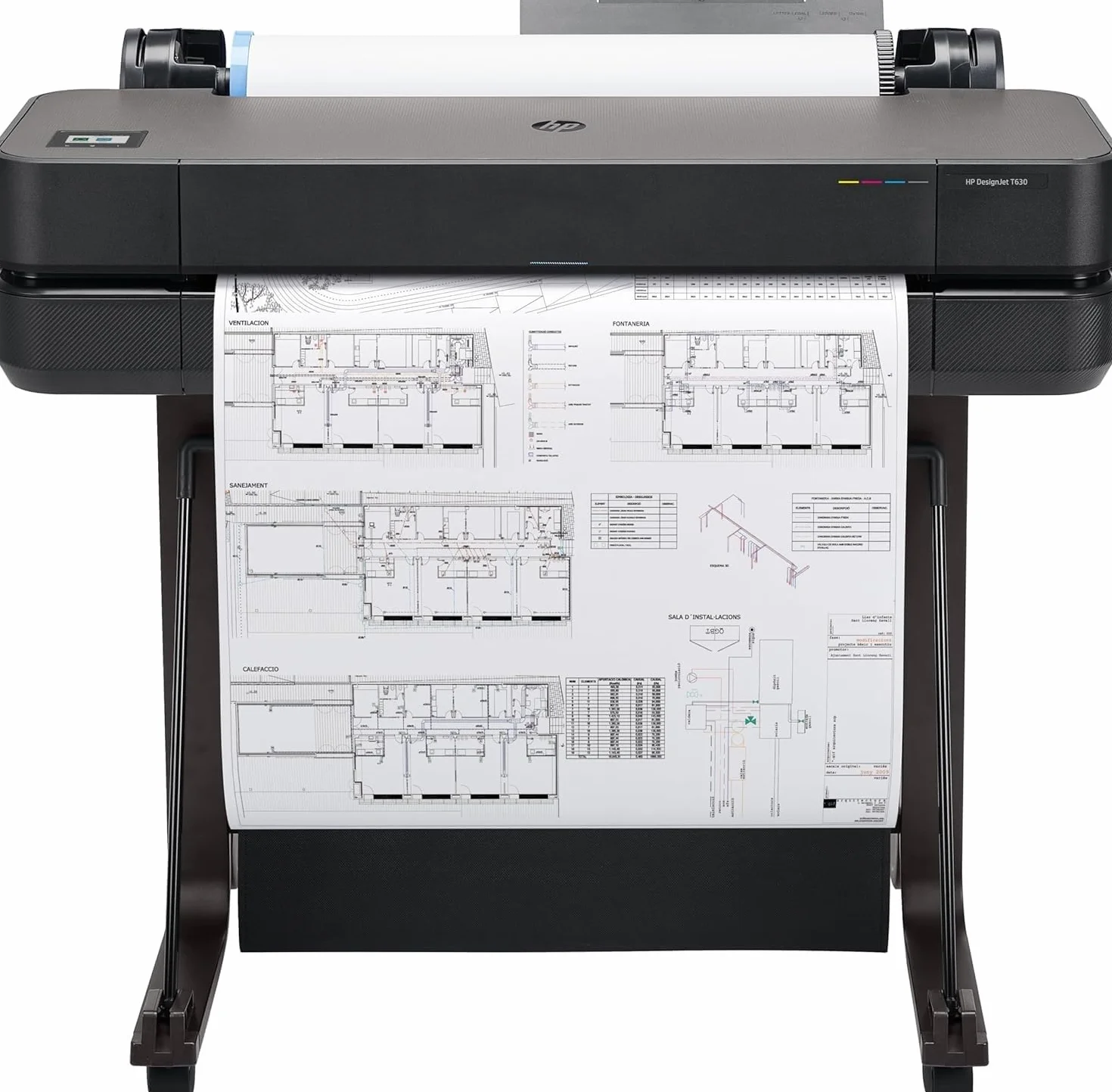 HP DesignJet T630, 61cm (5HB09D), Impresora Gran Formato, Plotter, Estándar A4-A1, 76 Impresiones A1/h, Wi-Fi, Ethernet,USB, 2400x1200 dpi, Metal Reciclado,Edición 2025, Garantía 1 Año, Click, Negro