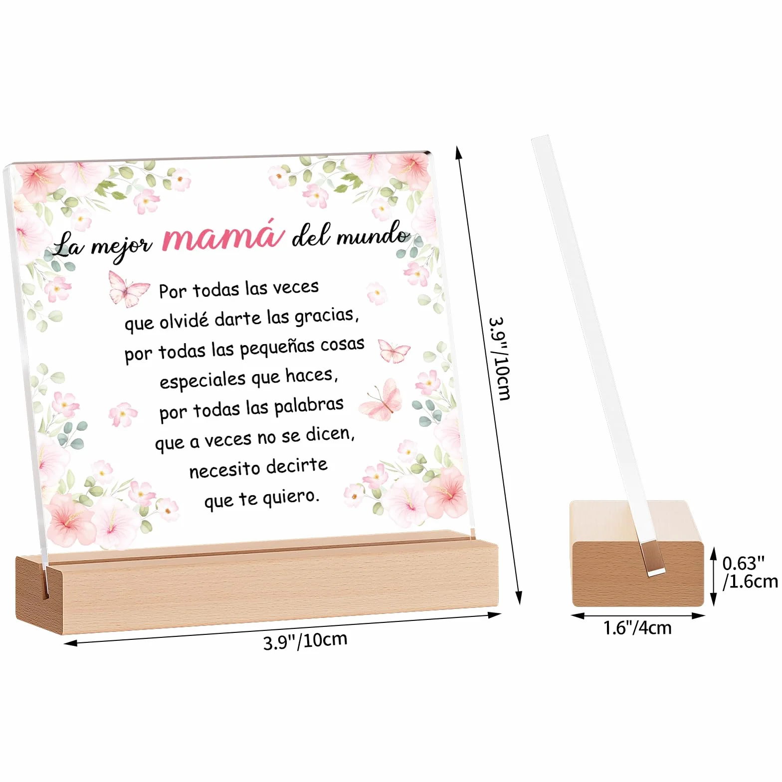 Regalo Madre, Placa Acrílica, Regalos Originales para Mama