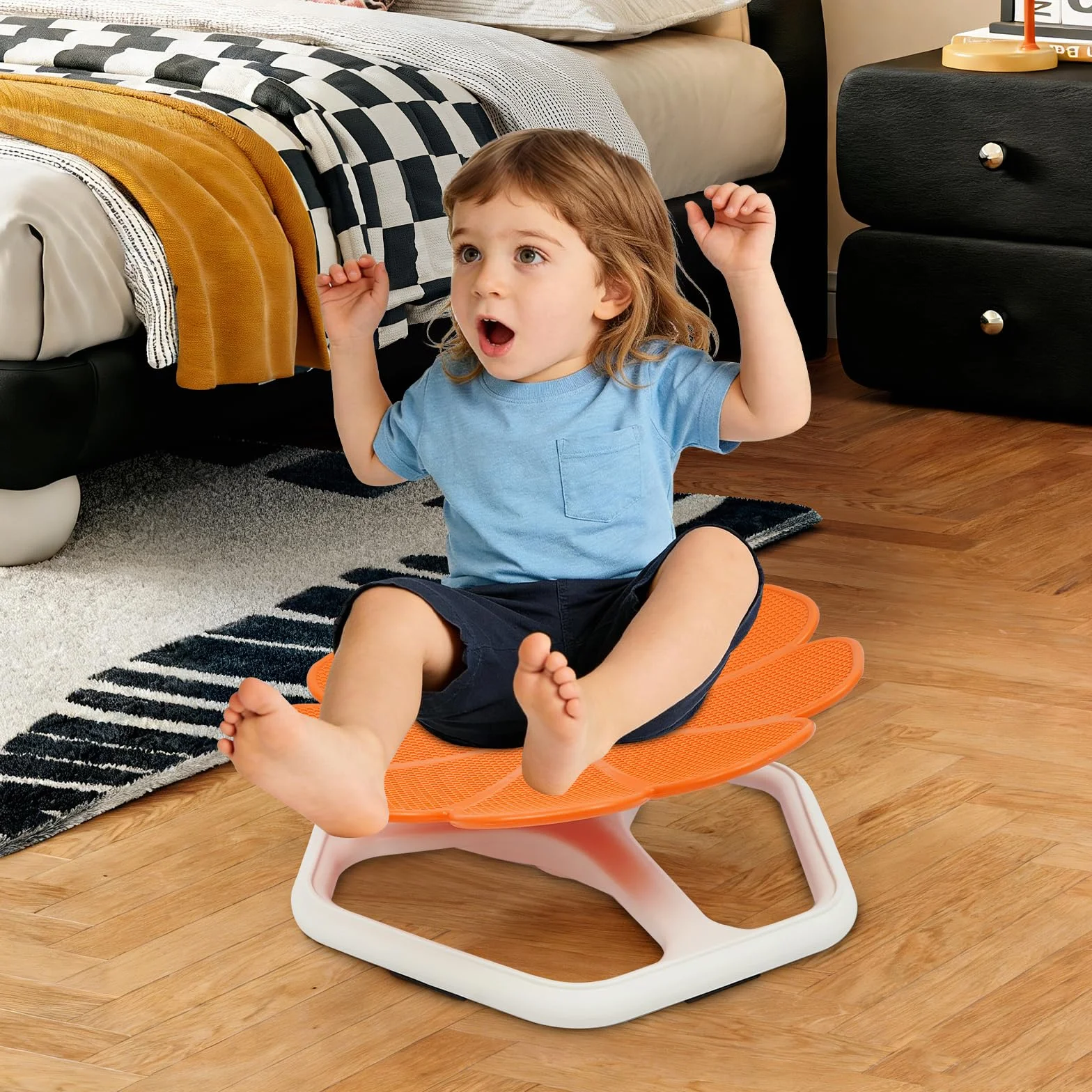 Silla giratoria para niños a partir de 3 años, juguete de detección de autismo, para mejorar la coordinación