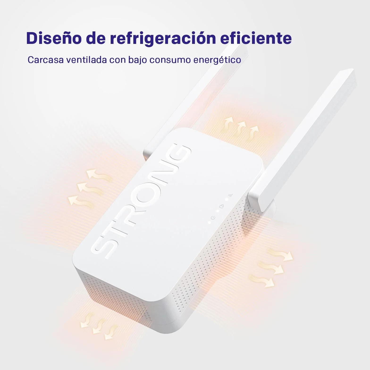 Strong Repetidor WiFi 6 AX3000 de Pared – Amplificador señal WiFi Potente Largo Alcance, Dual Band con Antenas externas, WiFi Extender para casa, Streaming y Gaming
