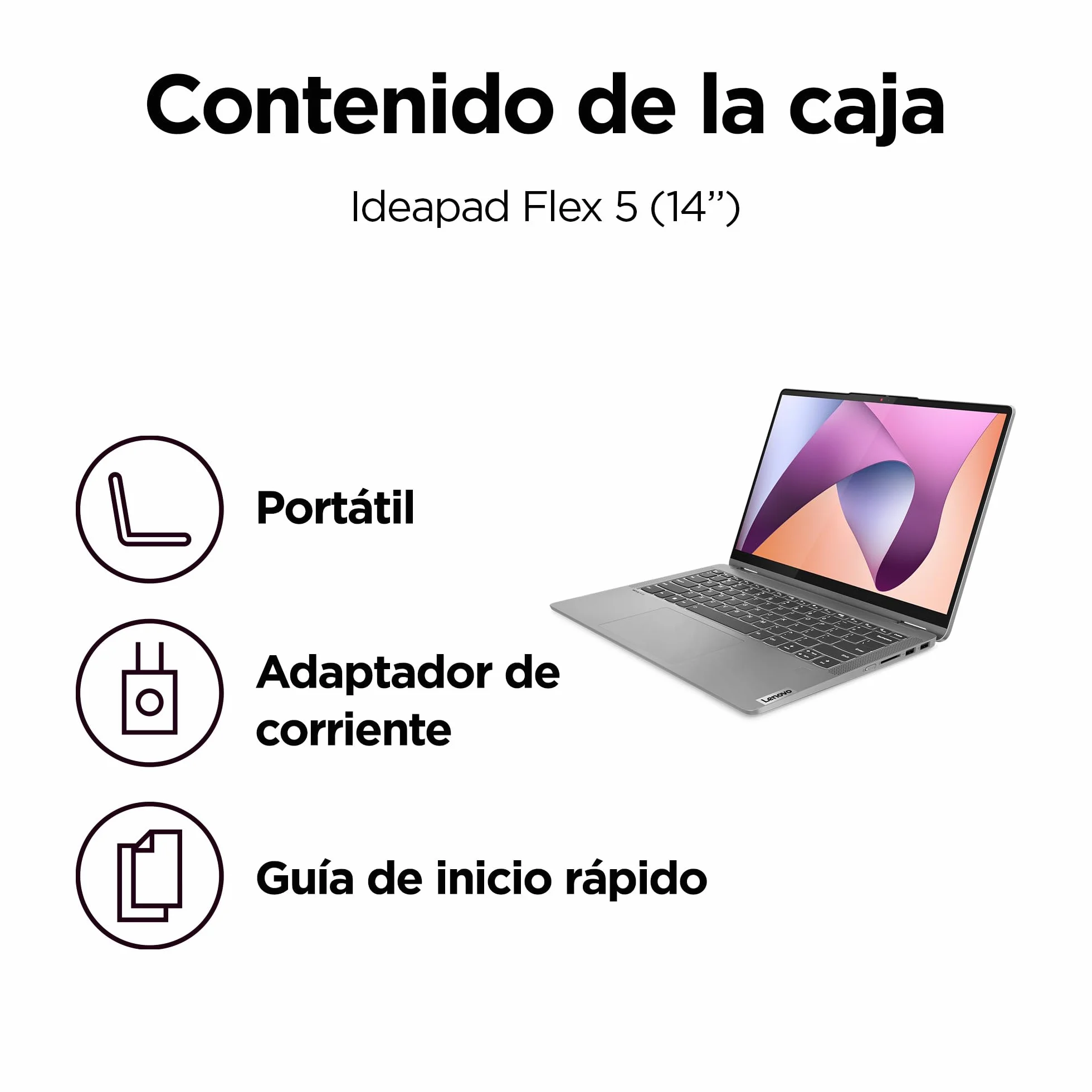 Lenovo IdeaPad Flex 5 Gen 8 Ordenador Portátil Táctil Convertible 14" WUXGA (AMD Ryzen 5 5625U, AMD Radeon Graphics, 16 GB RAM, 512 GB SSD, 60 Hz, Wi-Fi 6, Win 11 Home) Teclado QWERTY Español – Gris