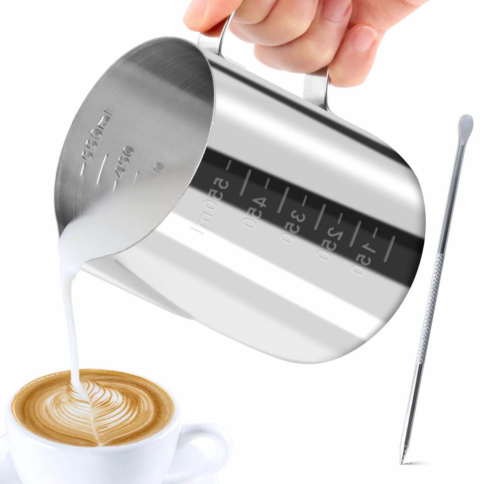 Jarra de Leche Barista 304 Acero Inoxidable 600ML para Espresso