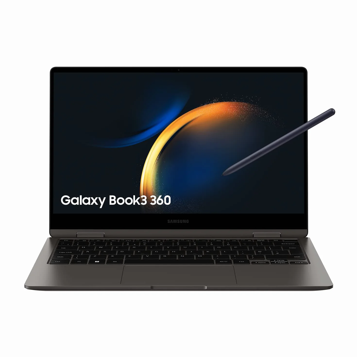 SAMSUNG Galaxy Book3 360 - Portátil convertible 13.3" WQXGA+ (Intel Core i5-1360P, 16GB RAM, 512GB SSD, Intel Iris Xe, Windows 11) Grafito - Teclado QWERTY español