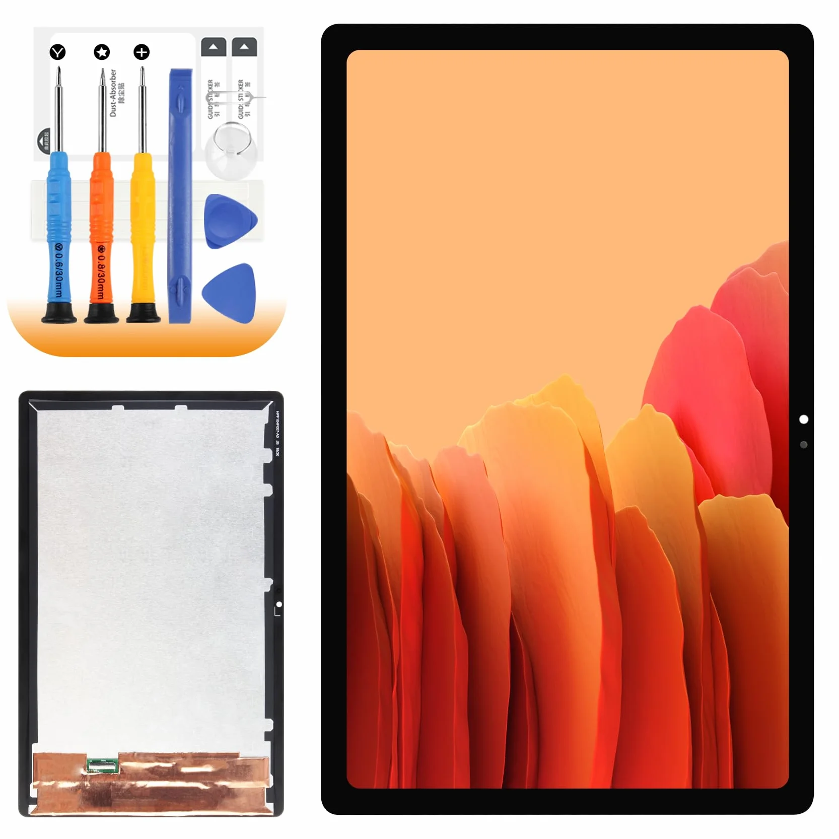 Pantalla LCD para Samsung Galaxy Tab A7 reemplazo de pantalla para Samsung Tab A7 SM-T500 Pantalla LCD de 10.4 pulgadas, pantalla táctil digitalizador, placa de vidrio, montaje completo con reparación