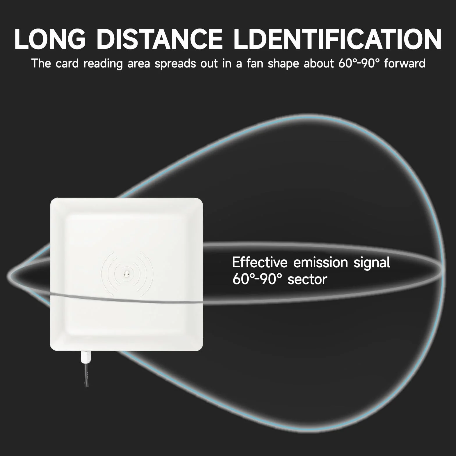 YANZEO SR681 - Lector RFID UHF de 6 m de largo alcance para exteriores, IP67 8dbi, antena USB RS485 Wiegand26/34 salida UHF lector integrado