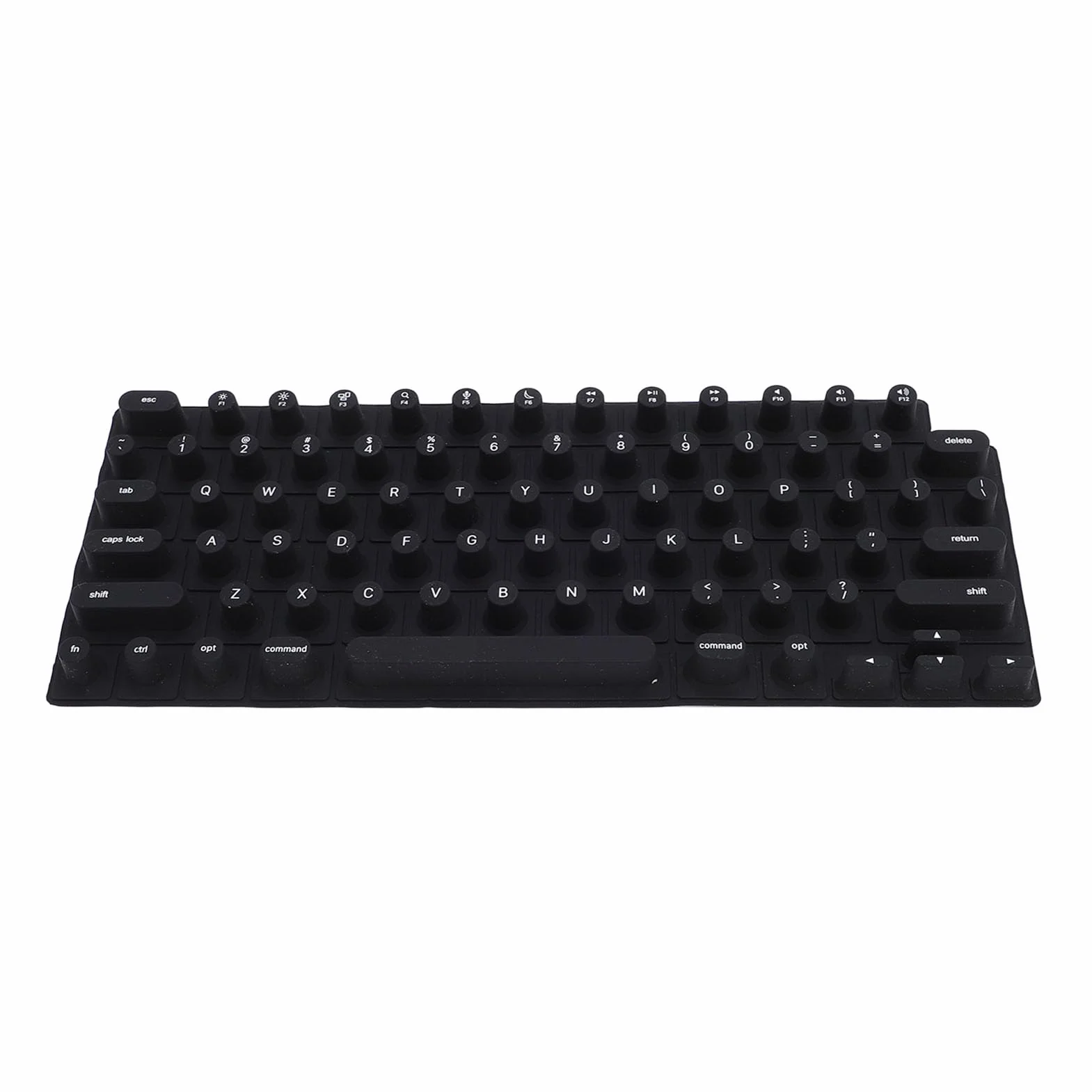 Teclado para Uñas Largas, Tipia Tipo Teckboard Cubierta de Clavos Largos Burbujas Burbujas Strism Silicona Cómodo Tipificación de Uñas Levantadas Tipando de Uñas para OS X (BLACK)