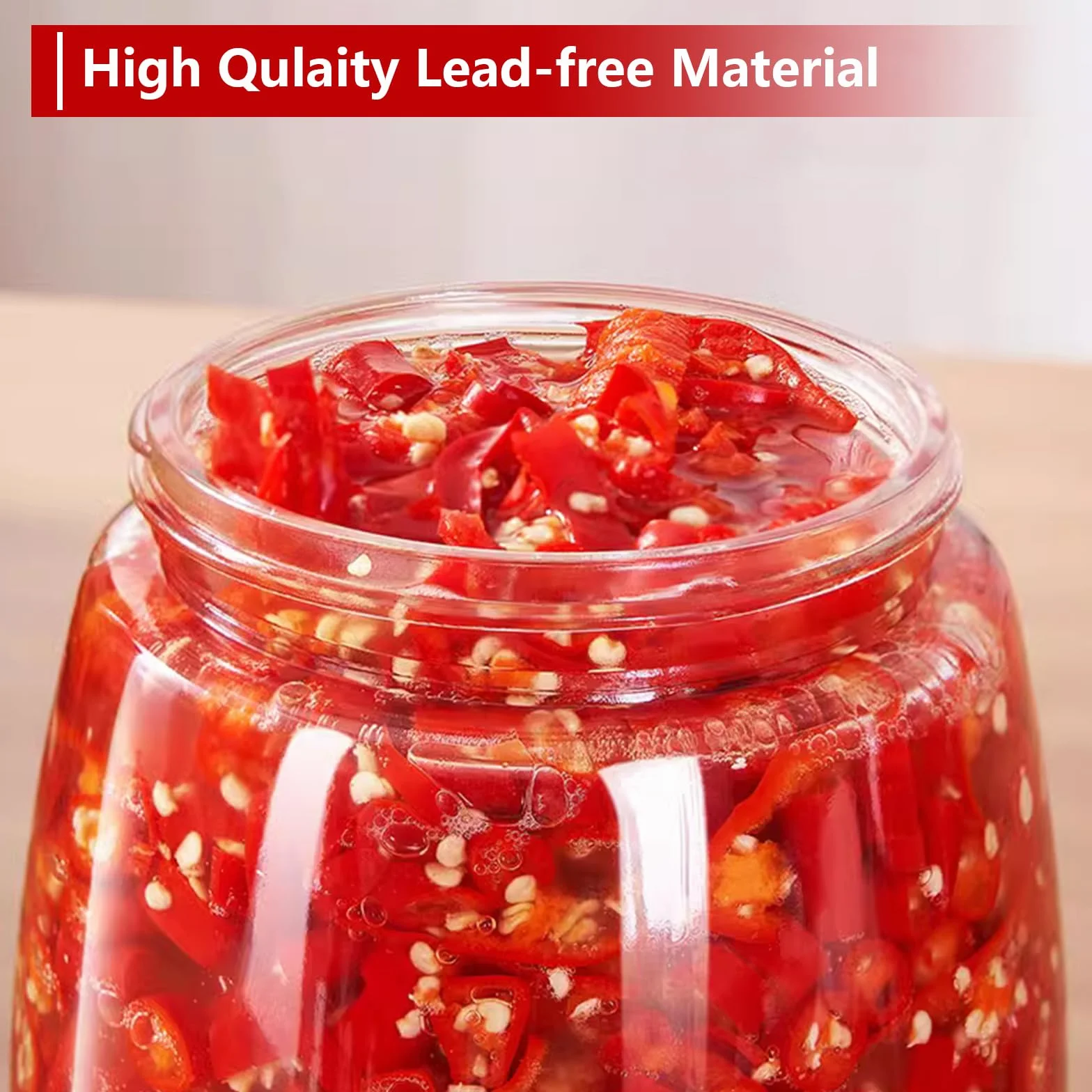 Recipiente de cristal para fermentación 1,4 L con válvula de ventilación para kimchi, kéfir y chucrut