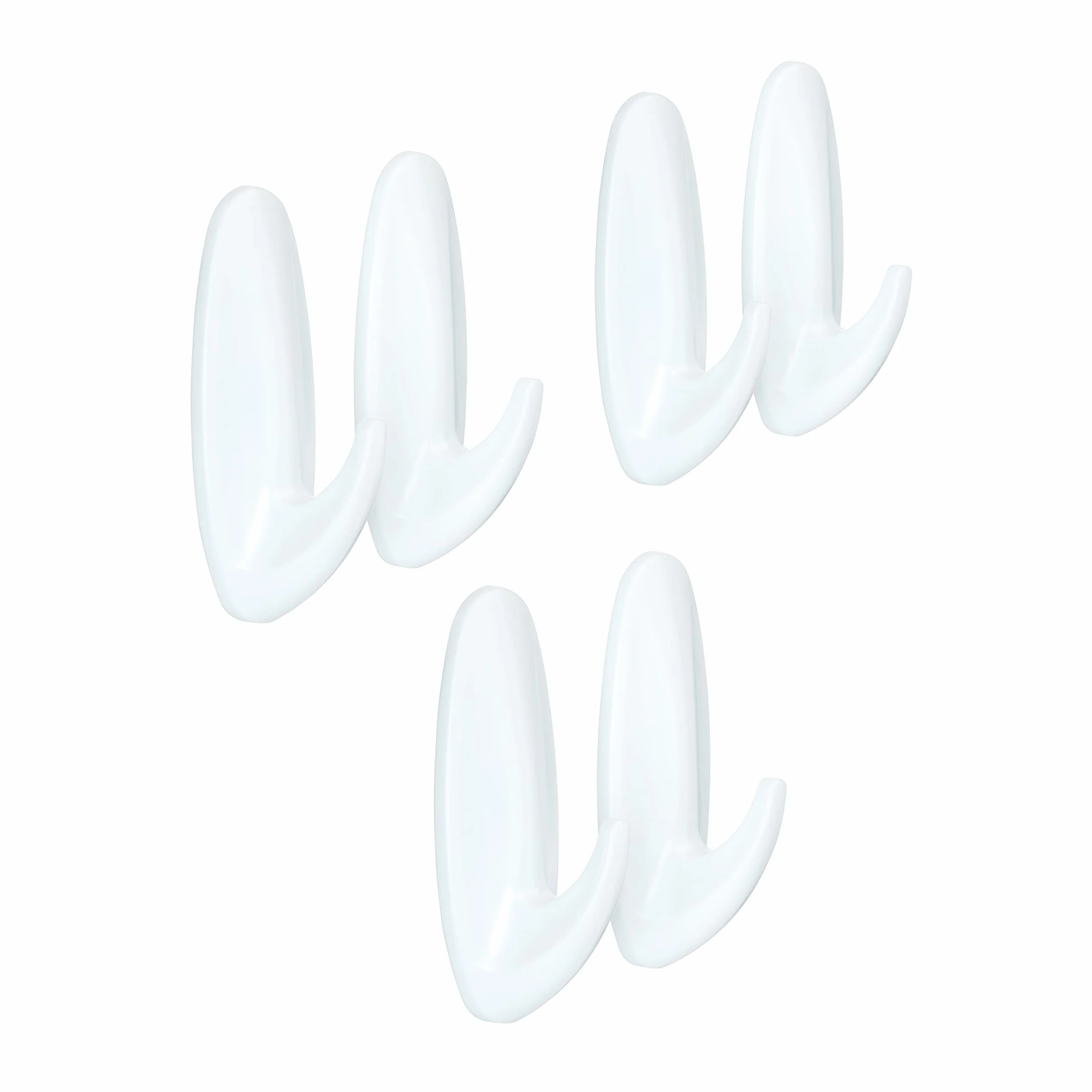 Command Ganchos de Diseño Medianos Blanco 6 Ganchos 9 Tiras Medianas Interior