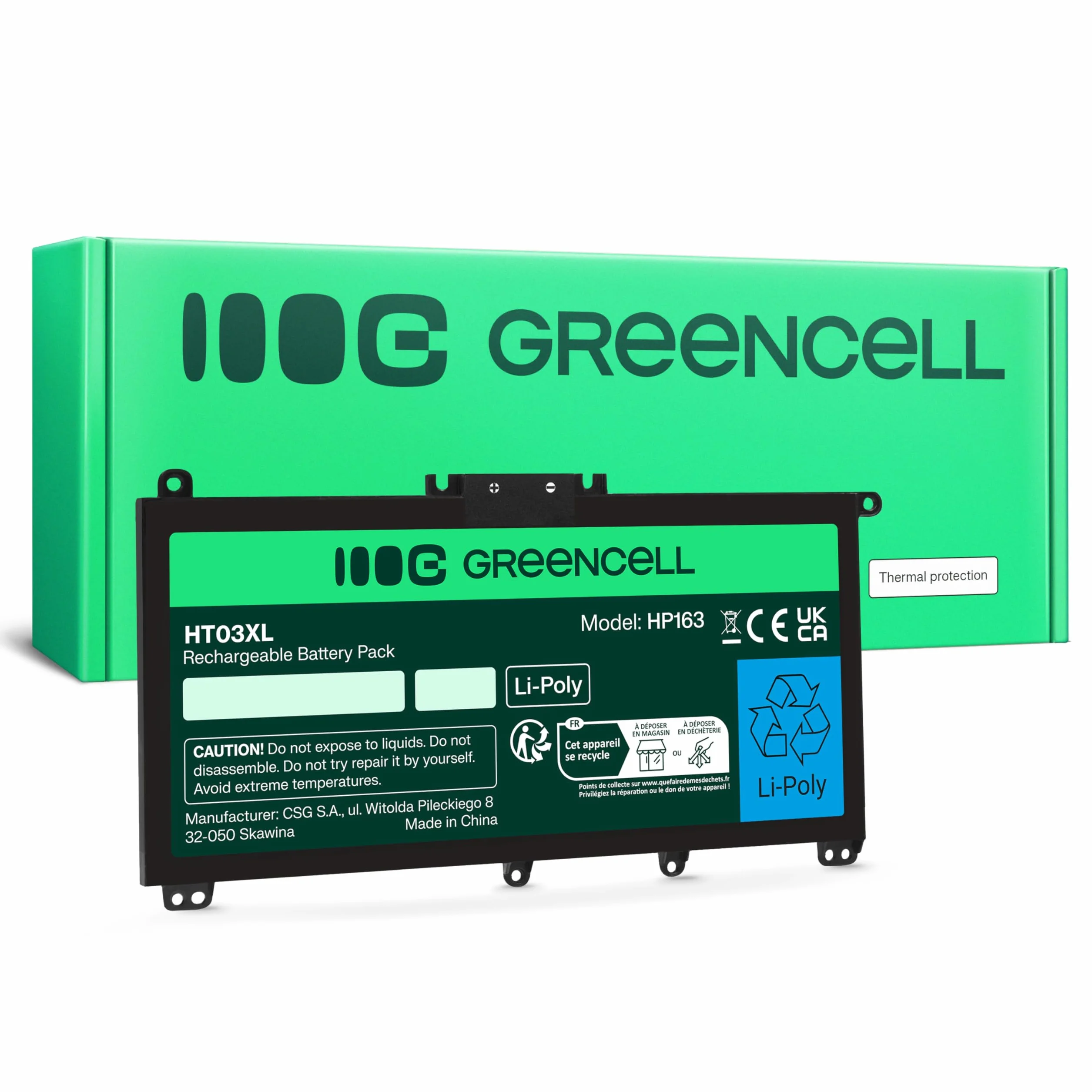 Green Cell Batería para HP HT03XL HTO3XL L11421-2C2 L11119-855 L11421-2C2 240 245 250 255 340 G5 348 G5 15-DB 15-DA 15-CS 17-by 17-CA Pavilion 14-DH 15-CS 17-CA X360 14-DH