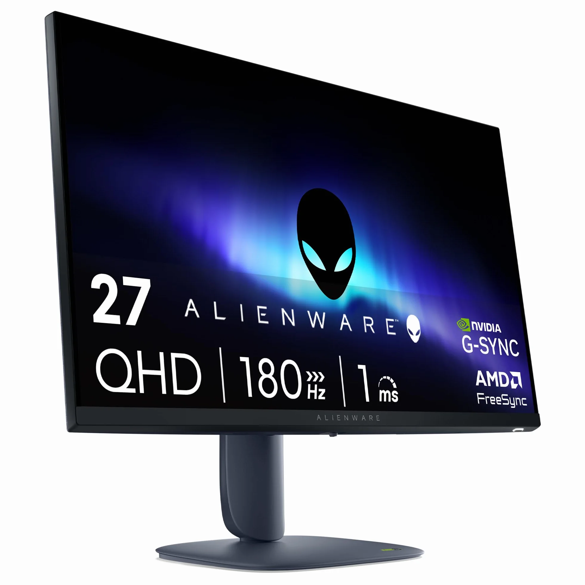 Alienware 27 Monitor Gaming - AW2725DM, QHD (2560x1440), 180Hz, Fast IPS, 1ms, NVIDIA G-Sync Compatible, AMD FreeSync, 95% DCI-P3, HDR400, DisplayPort, 2 HDMI, 3 USB, 3 Años de Garantía