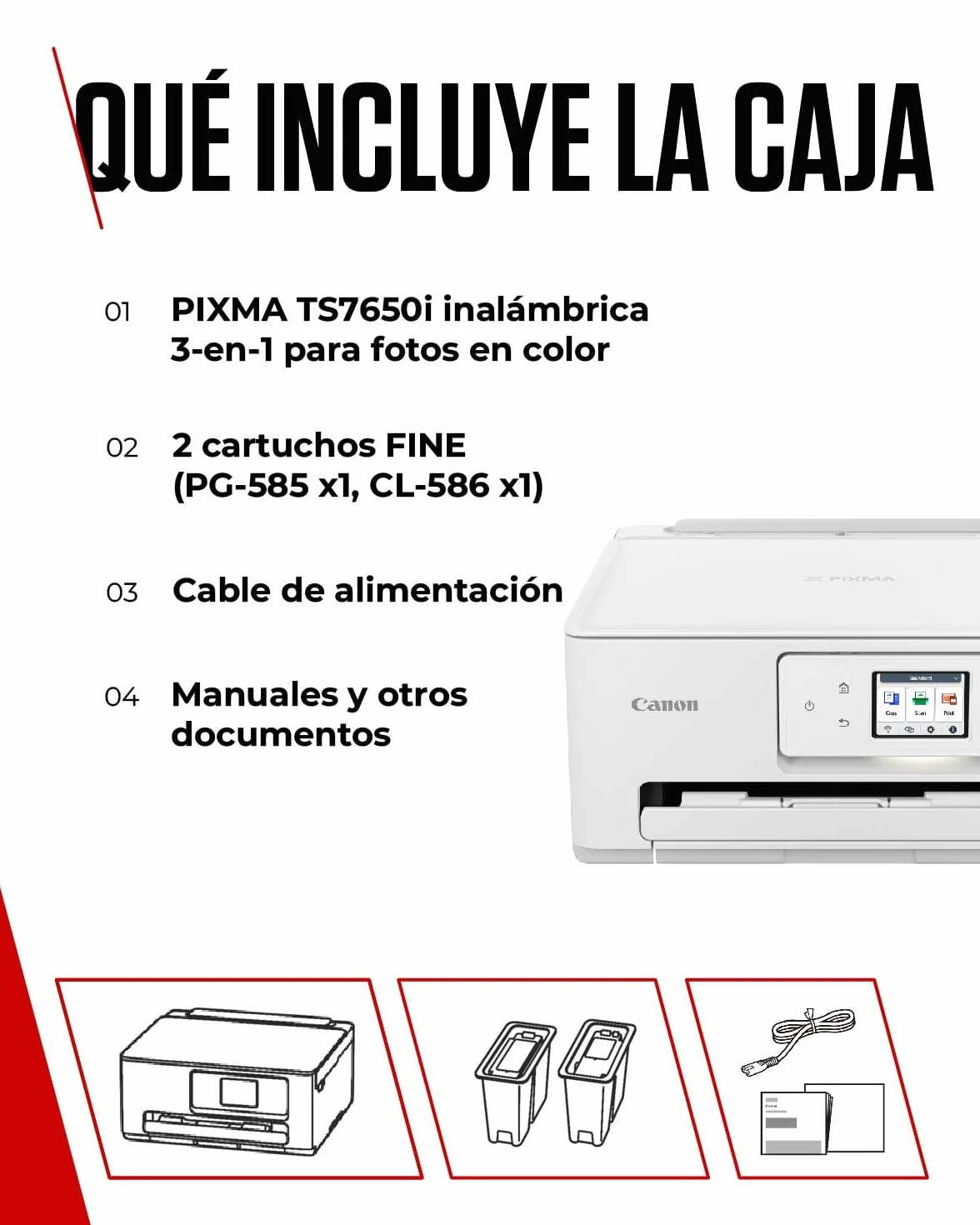 Canon PIXMA TS7650i – Impresora Multifunción para Uso Doméstico | Conexión Inalámbrica, Imprime Desde tu Smartphone | Impresoras con PIXMA Print Plan