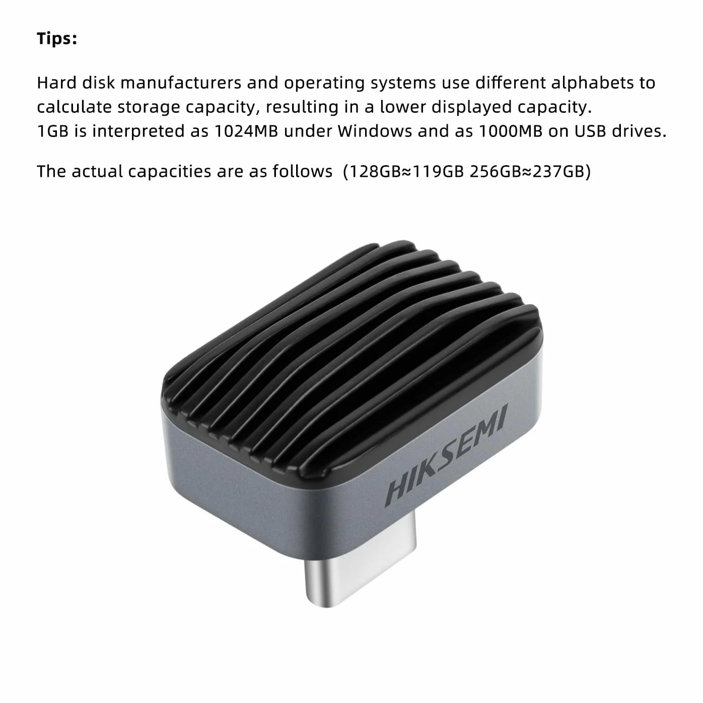 HIKSEMI Pendrive 256GB, USB 3.2 Memoria USB Velocidad de hasta 450 MB/s, Mini USB Type-C SSD Externo para iPhone 15/16/17, Tablets, Mac, TV, Audio para automóvil, Android