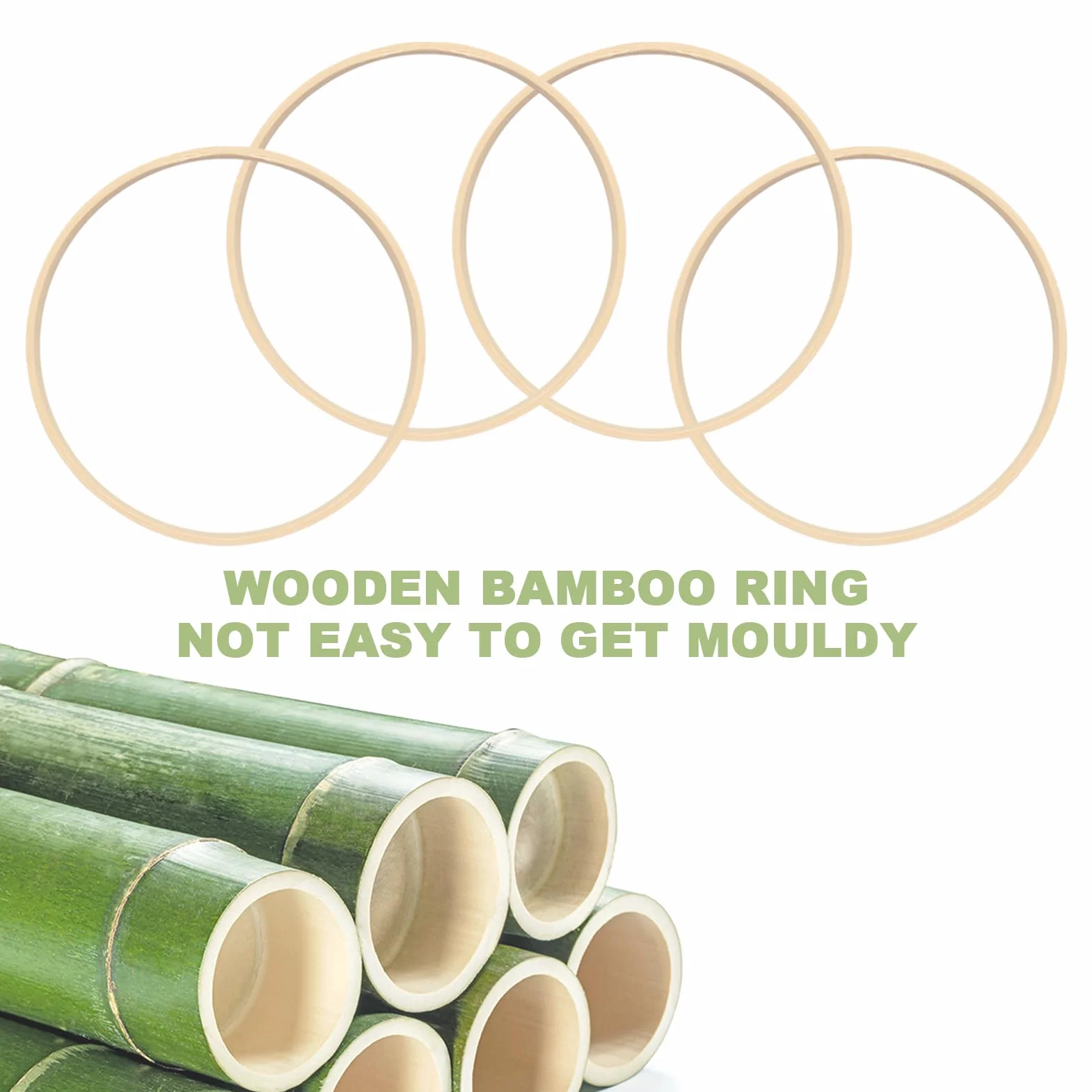 Aros de Bambú para Atrapasueños 15cm, Anillos de Madera, DIY, Guirnaldas, Manualidades