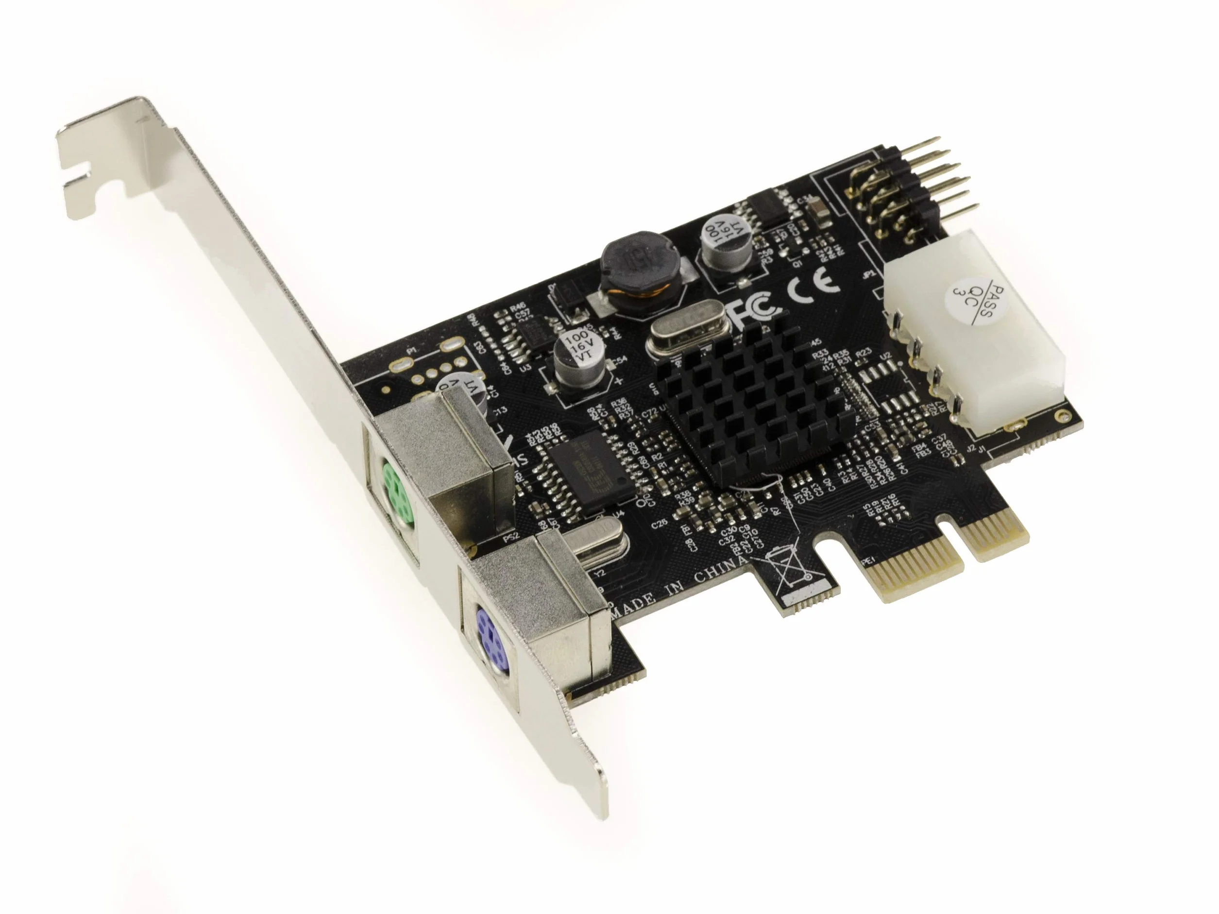KALEA-INFORMATIQUE PCIe x1 PS/2-2 Puertos Teclado PS2 Ratón + 1 Puerto USB 2.0 9 Puntos Interno con Chipset ASIX 9990. Perfil Alto/Bajo