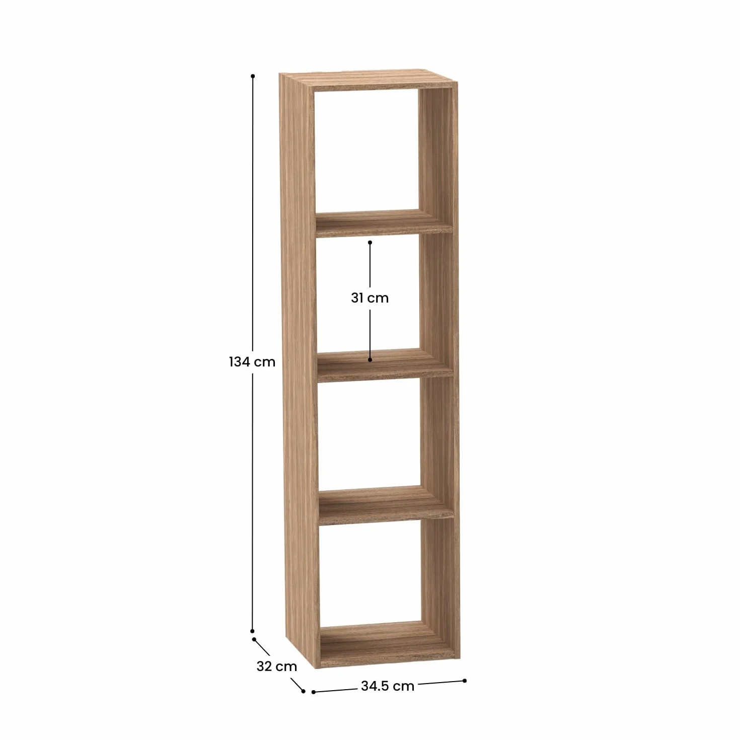 Estantería de 4 Cubos SpaceQub 34.5x32x134cm