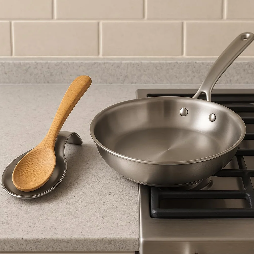 Reposacucharas de Cocina de Acero Inoxidable Soporte para Utensilios