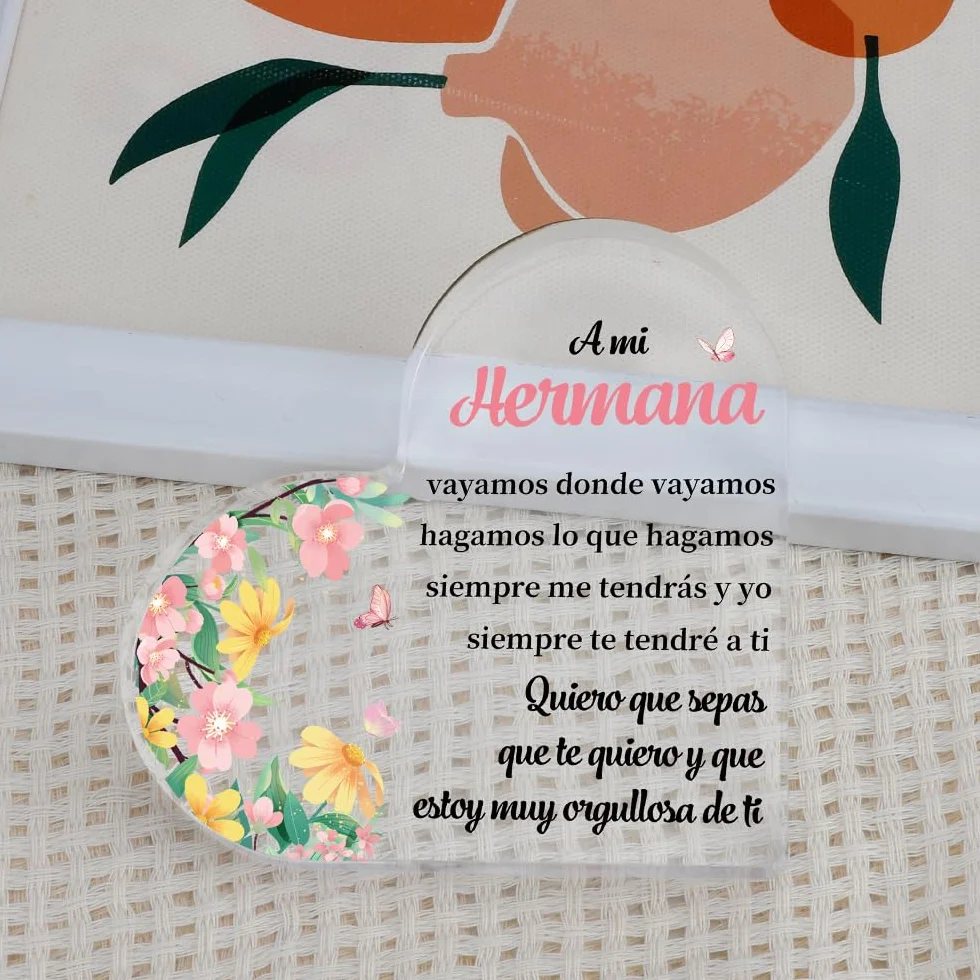 Regalos Navidad Mujer Corazón Acrílico para Hermana Regalo Original Amigo Invisible