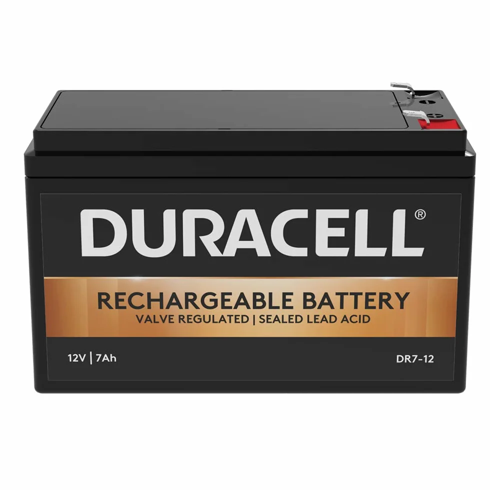 Duracell Batterie originale DR7-12 au plomb régulée par valve – 12 V | 7 Ah – Remplace APC RBC17 | RNC2 | CSB GP1272F2 | Lucas LSLA7-12 | Panasonic LC-R127R2PG | Yuasa NP7-12 | V14242401 Y7-12…