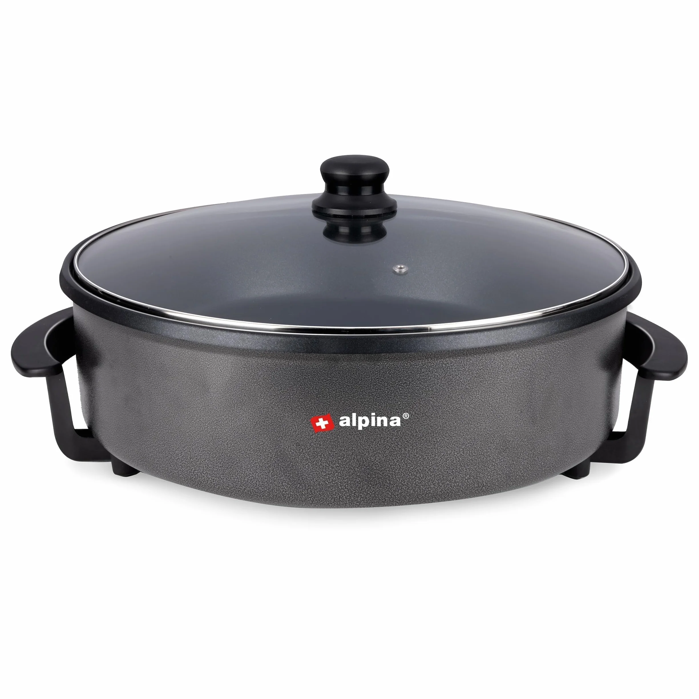Alpina - Sartén multicocina eléctrica con termostato (42 cm de diámetro, 1500 W)