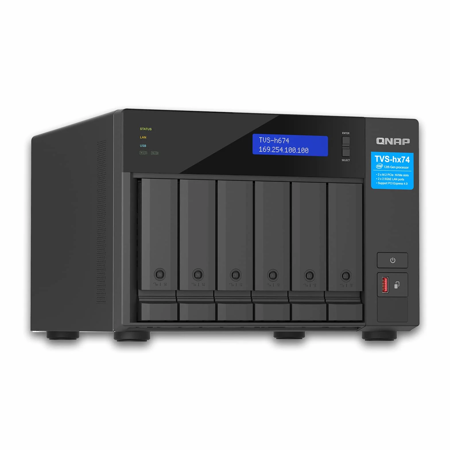Qnap TvS-H674 - Server Nas - 6 Alloggiamenti - Sata 6gb/s