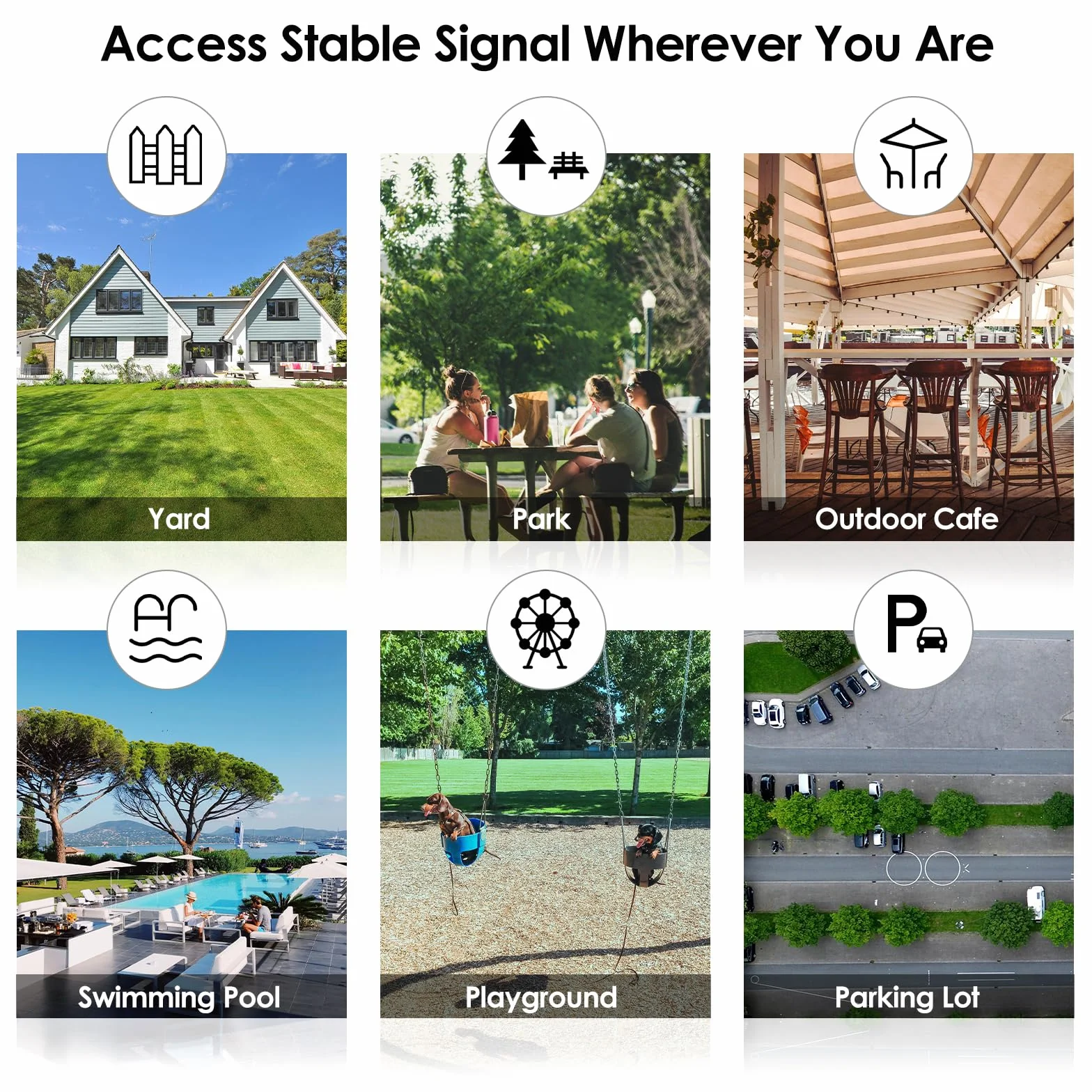 Repetidor WiFi Potente Exterior para Larga Distancia WAVLINK AC1200, Amplificador de Señal WiFi Exterior Doble Banda 2.4G + 5G, Outdoor WiFi Router Extender Access Point, Soporte PoE