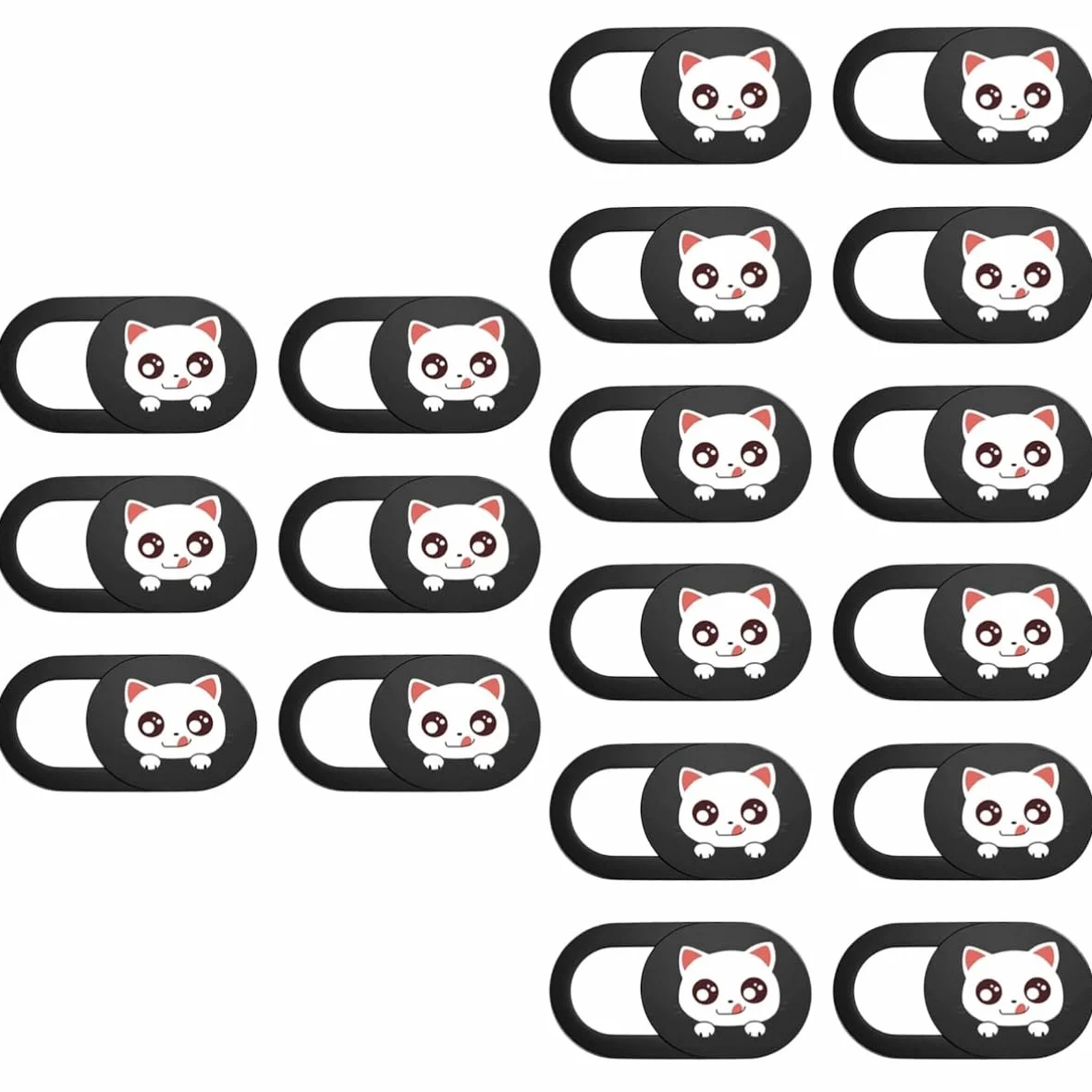 Abaodam 18piezas Cubierta De Privacidad para Webcam Diseño De Gato Deslizante y Fácil De Usar Protección para Laptop y Tablet Anti-Hacker y Seguridad Digital