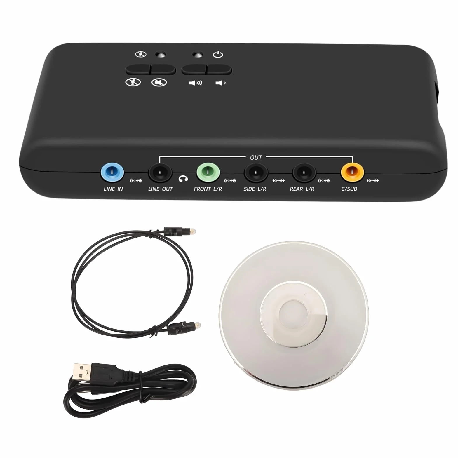 USB 7.1 Tarjeta de Sonido Externa 8 Canales 12Mbps USB Soundbox Adaptador 32kHz/44kHz/48kHz Doble Entrada de Micrófono Estéreo para Computadora Portátil PC