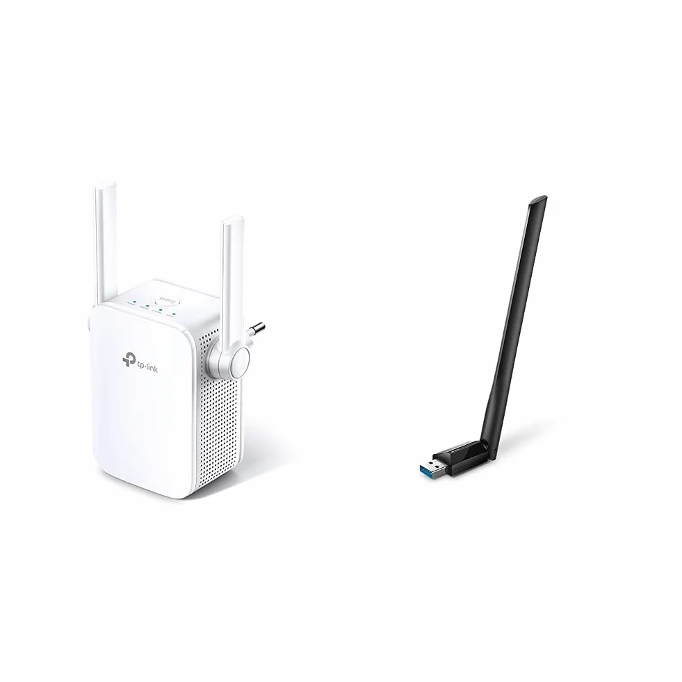 TP-Link RE305 - Repetidor WiFi AC1200, Doble Banda 5 GHz y 2.4 GHz, Amplificador y Extensor & Archer T3U Plus AC1300 - Adaptador Wi-Fi Dual Band 5GHz/2.4GHz, USB 3.0